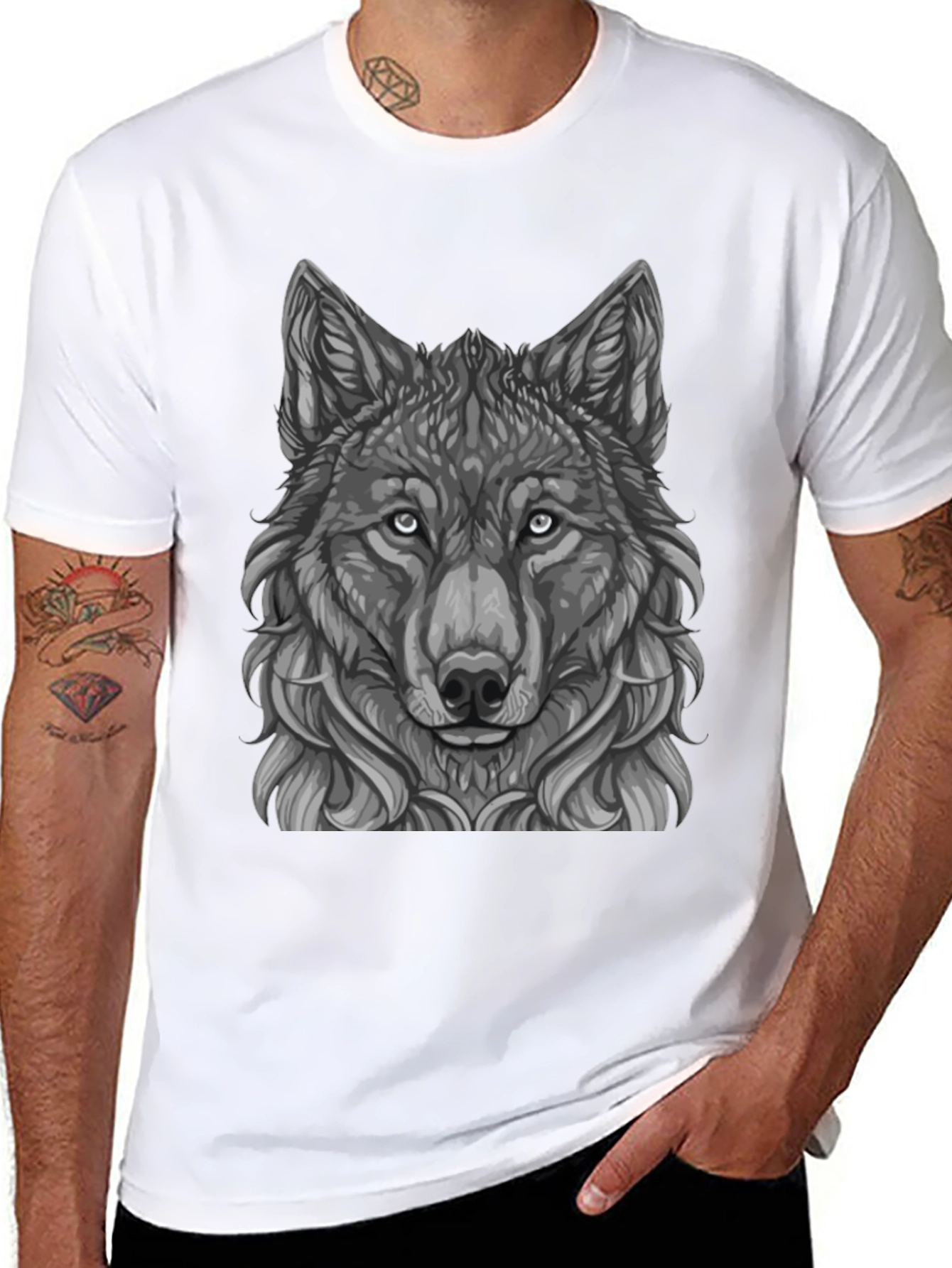 Wolf Graphic Black T-Shirt