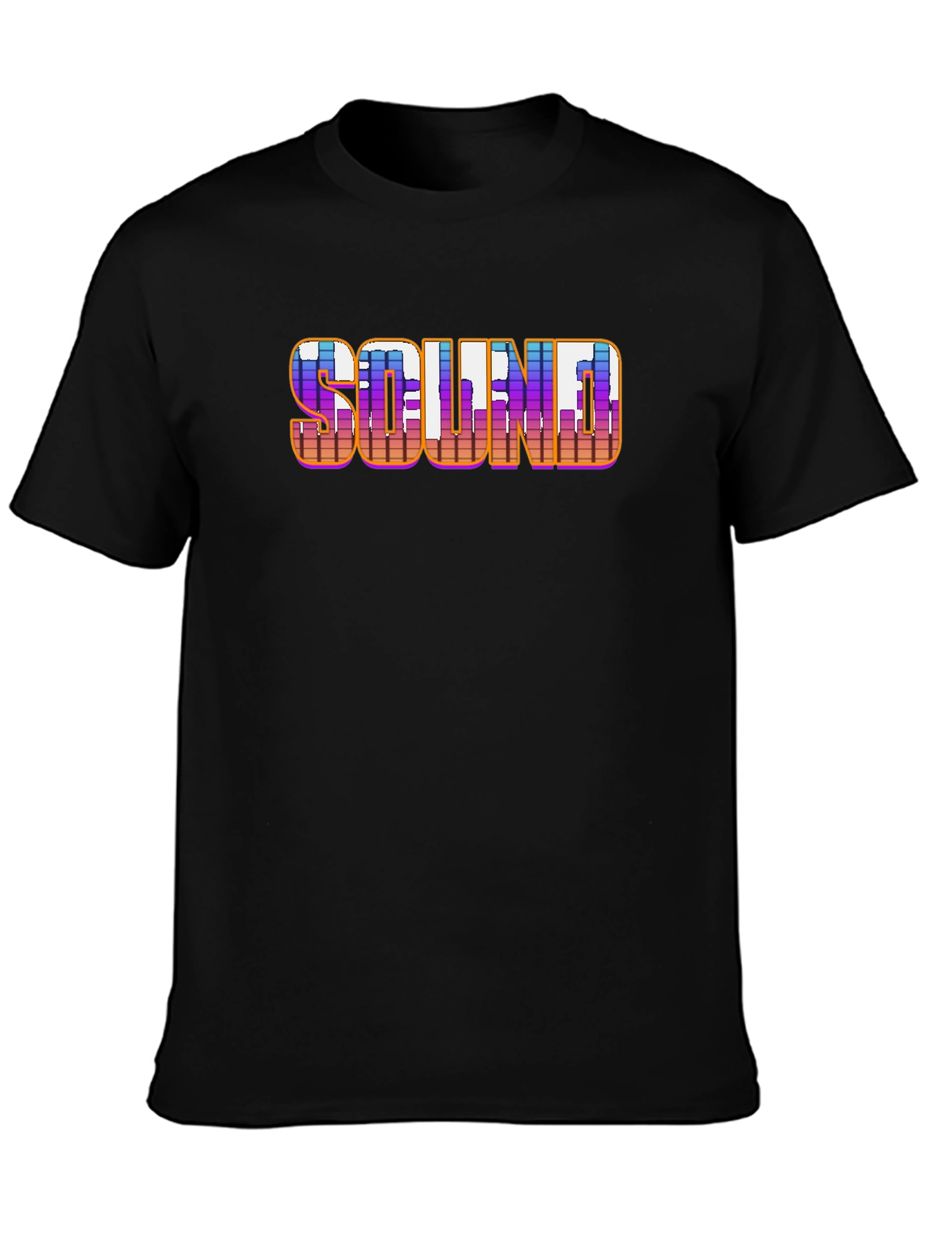 SOUND Graphic Print Black T-Shirt