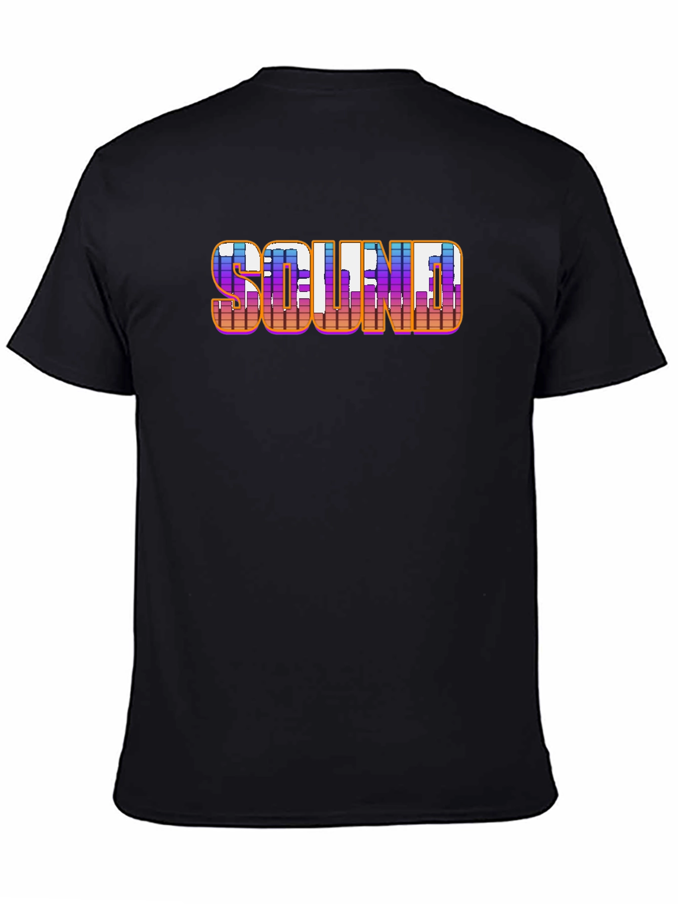 SOUND Graphic Print Black T-Shirt