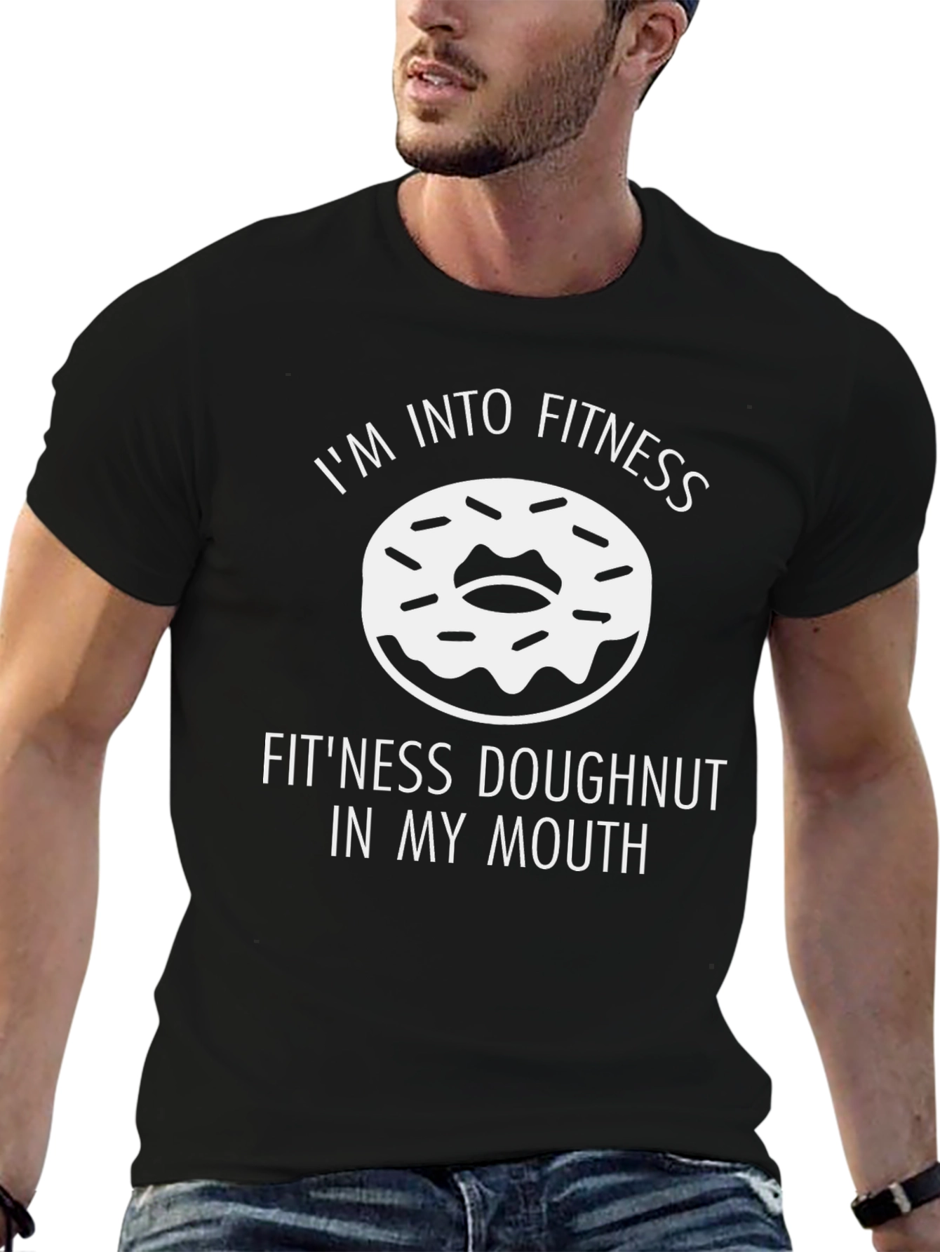 Fitness Doughnut T-Shirt - Funny Workout Tee