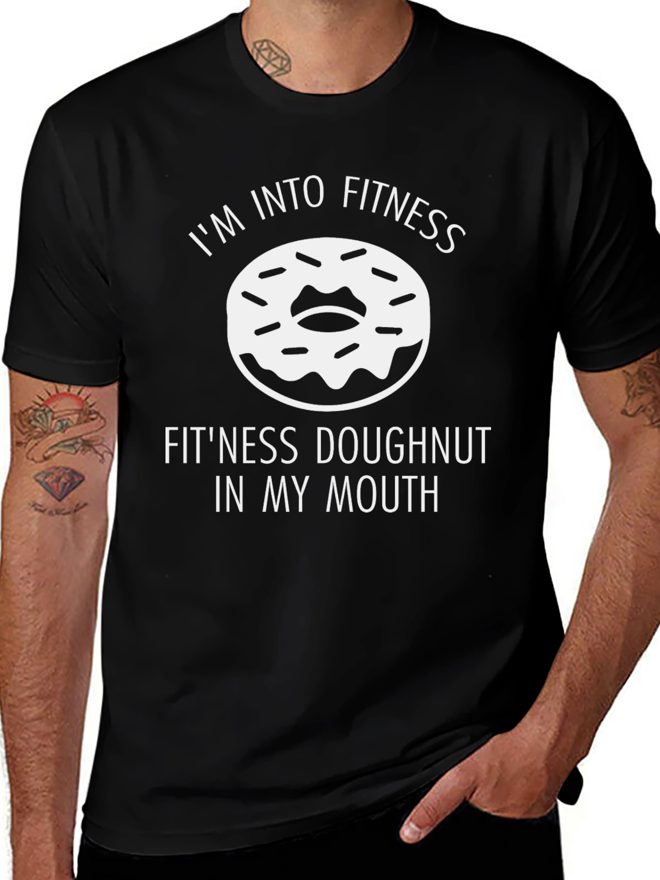 Fitness Doughnut T-Shirt - Funny Workout Tee