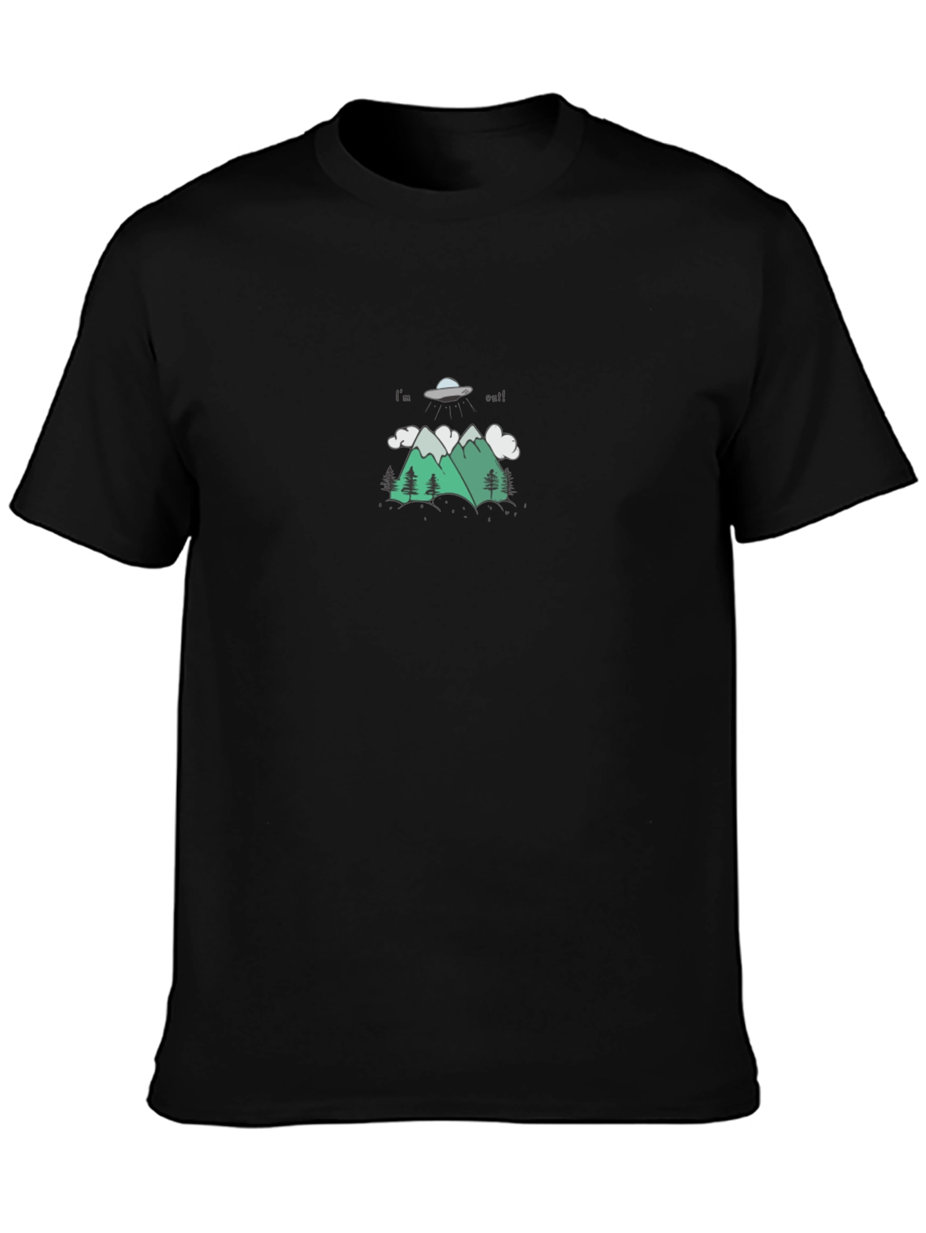 Im Out UFO Graphic Tee - Black T-Shirt