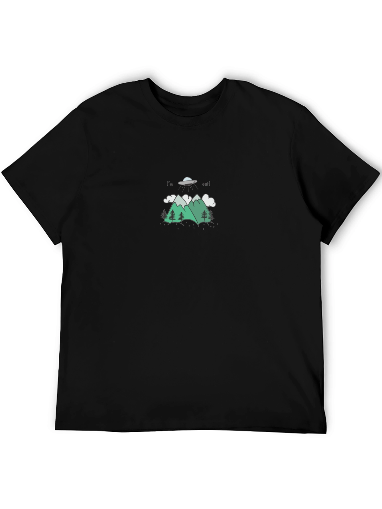 Im Out UFO Graphic Tee - Black T-Shirt
