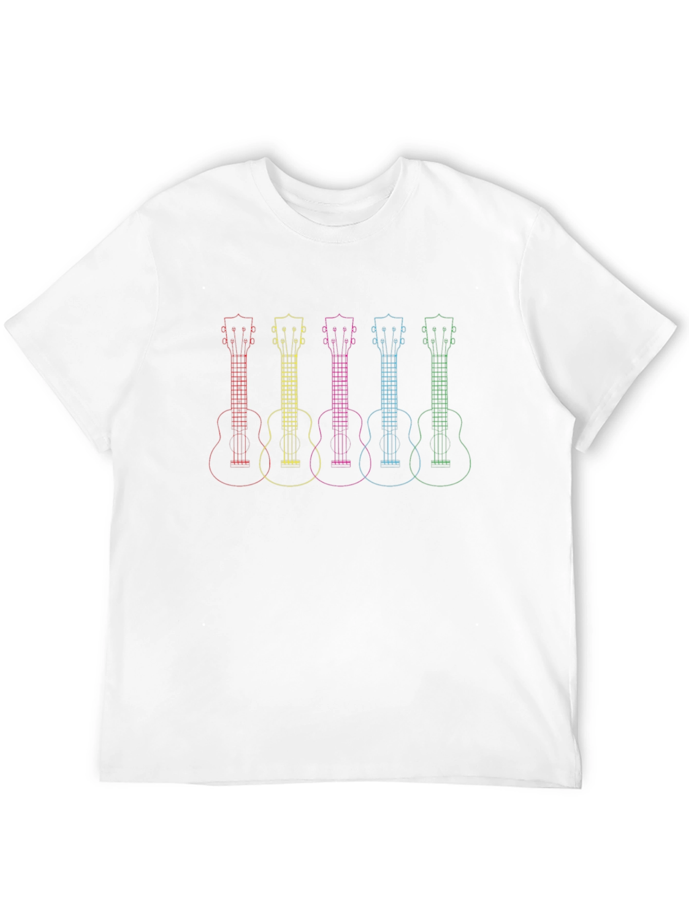 Rainbow Ukulele Graphic T-Shirt - Music Lover Tee