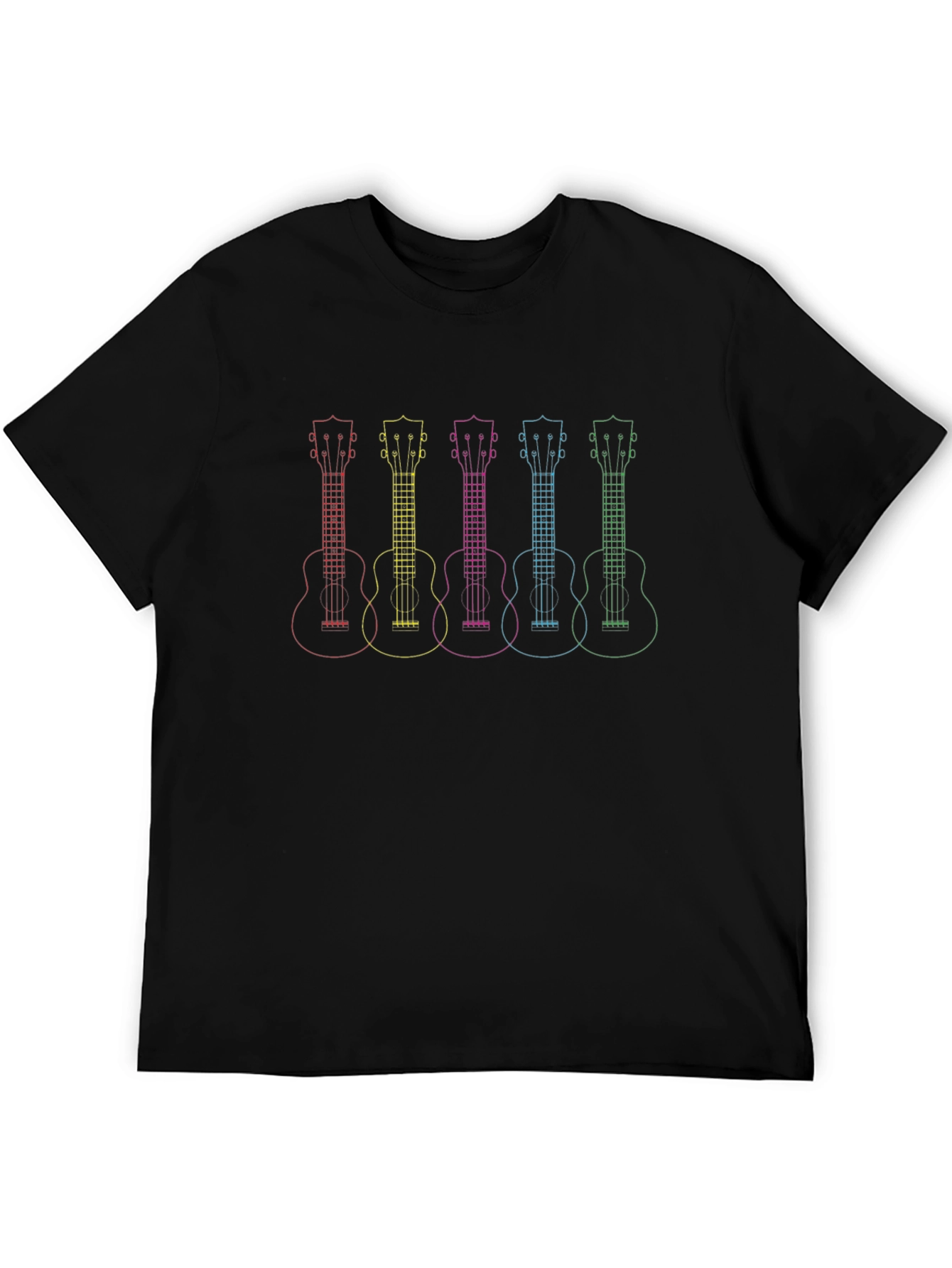 Rainbow Ukulele Graphic T-Shirt - Music Lover Tee