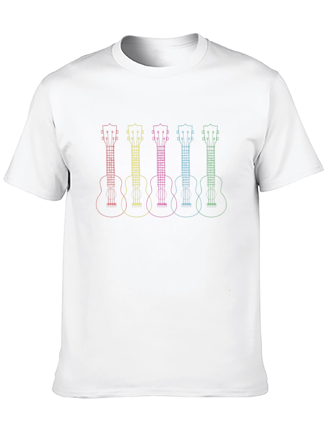 Rainbow Ukulele Graphic T-Shirt - Music Lover Tee