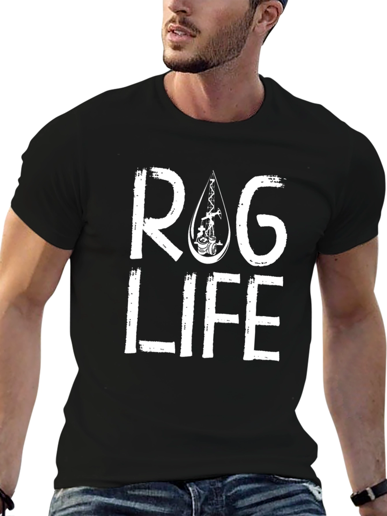RAG Life Graphic Print Black T-Shirt Casual Wear
