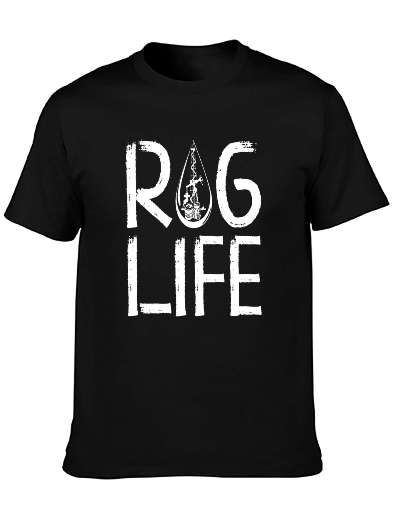 RAG Life Graphic Print Black T-Shirt Casual Wear