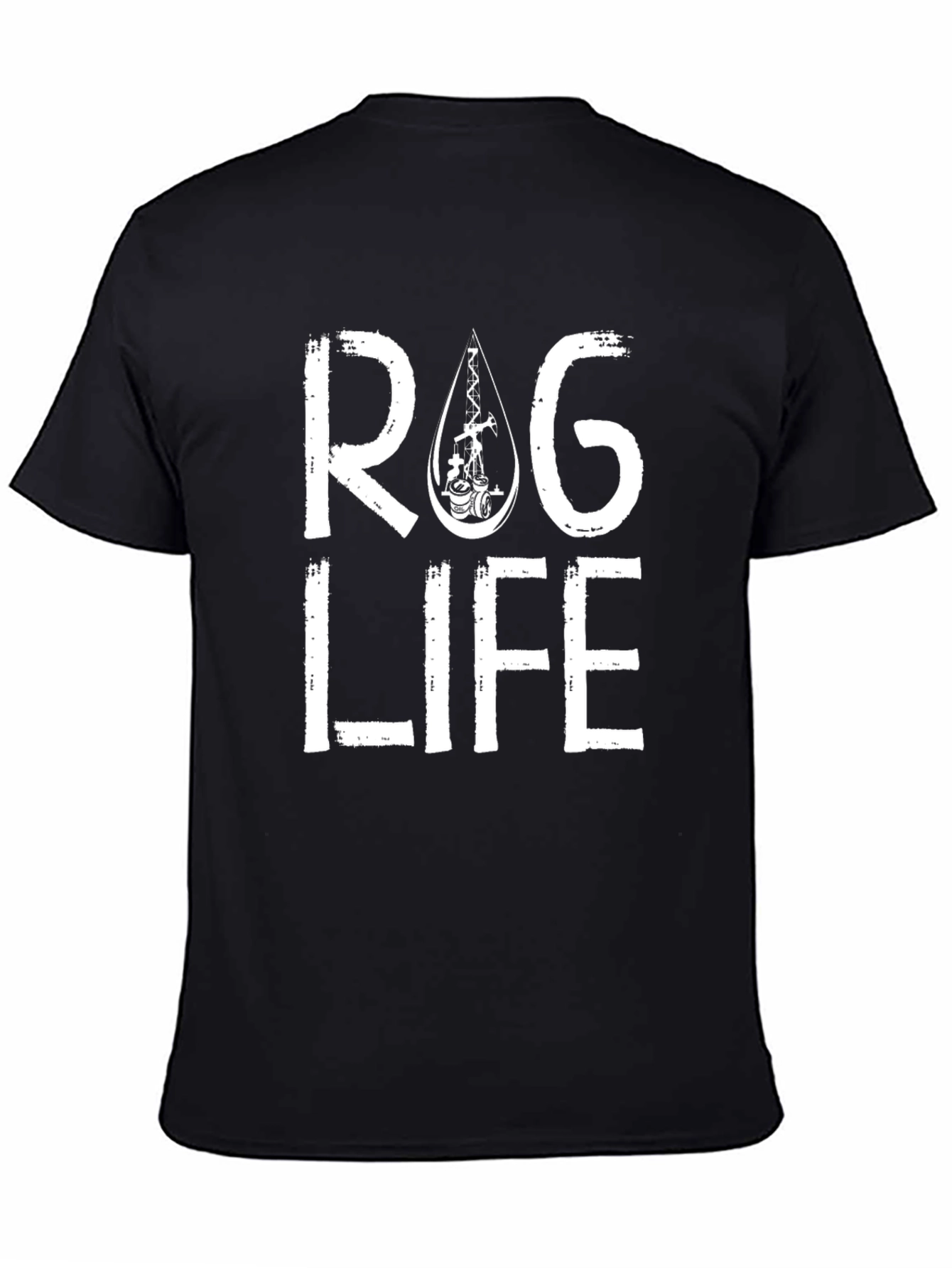 RAG Life Graphic Print Black T-Shirt Casual Wear