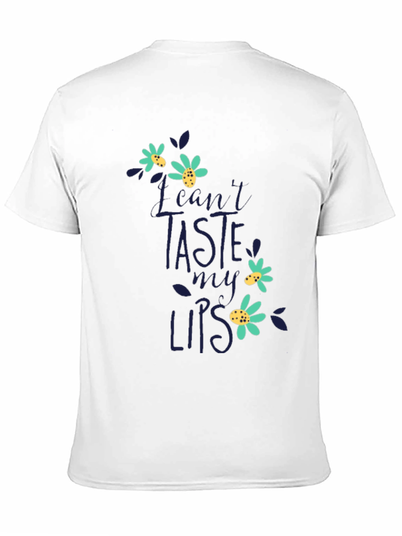 Floral Lips Graphic Tee - Mens Black T-Shirt