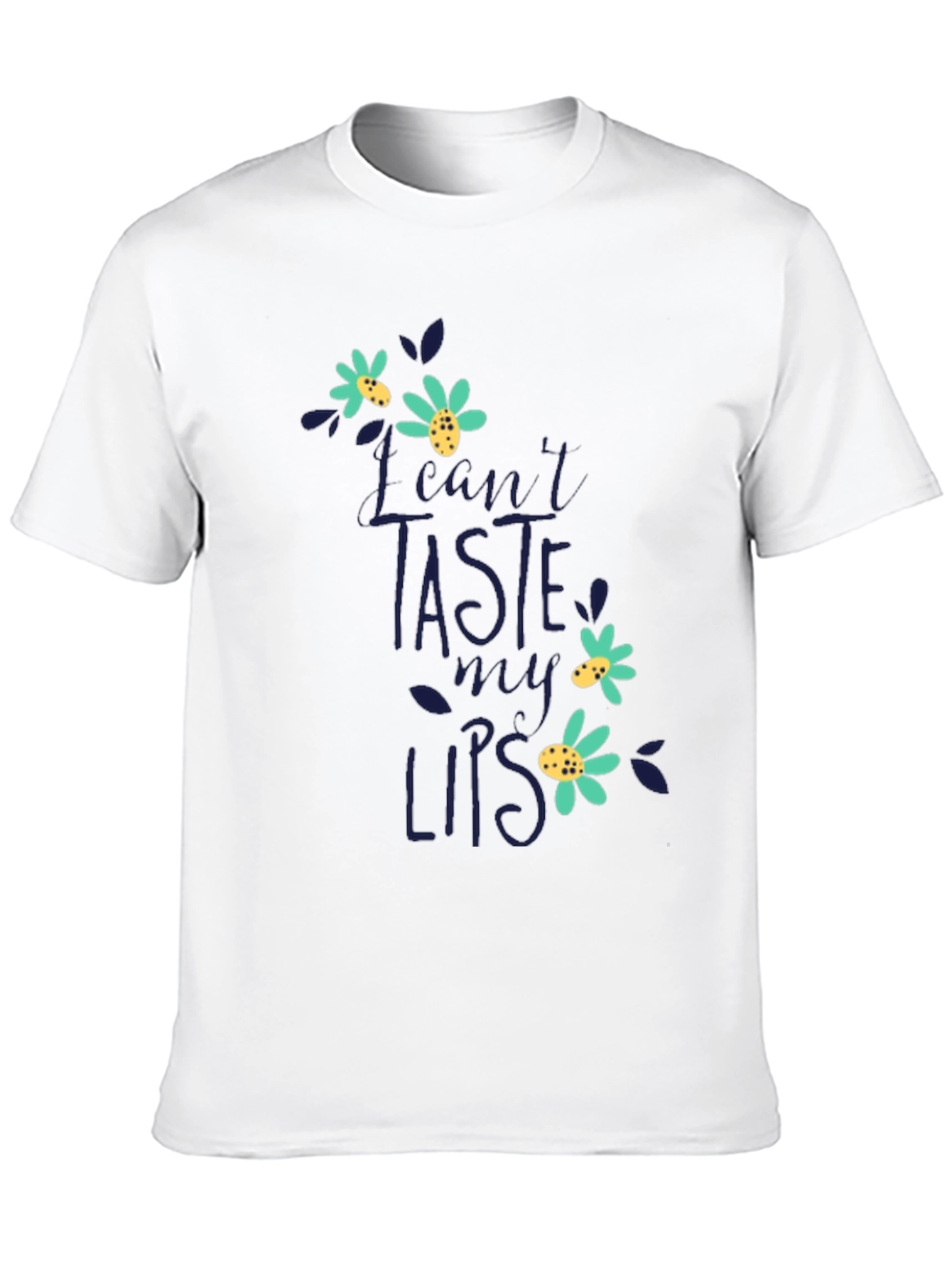 Floral Lips Graphic Tee - Mens Black T-Shirt