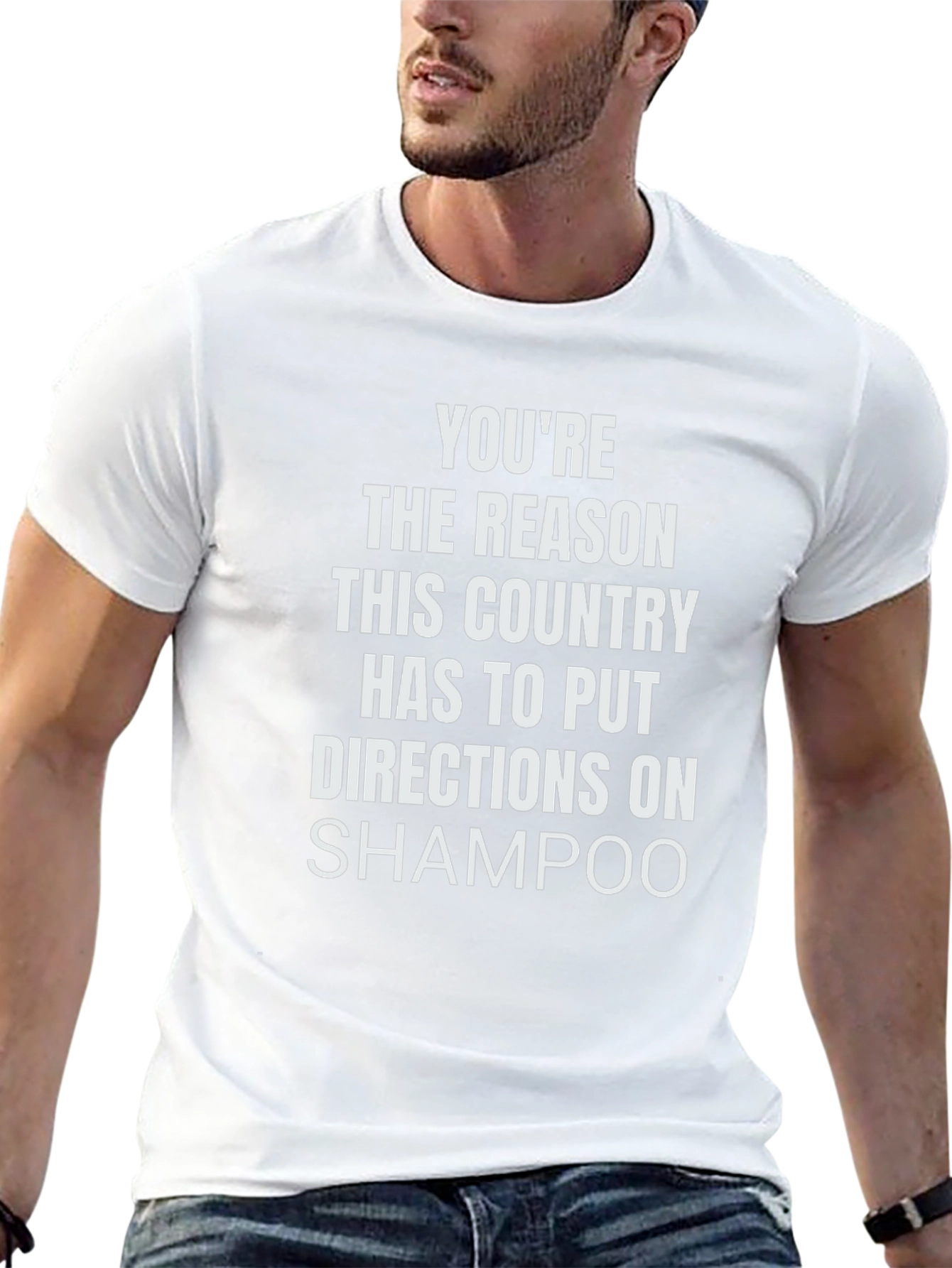 Humorous Graphic Tee: Shampoo Directions