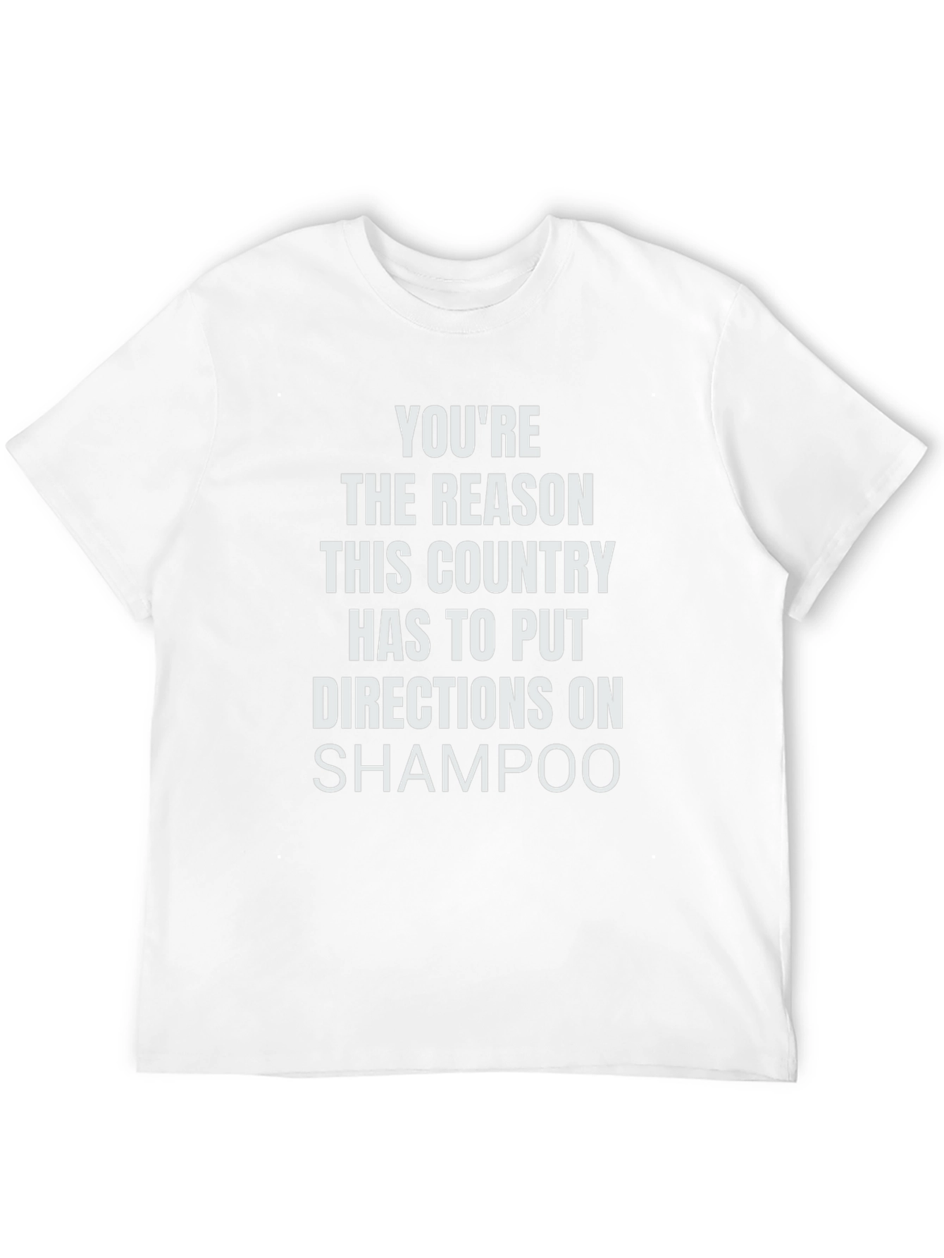 Humorous Graphic Tee: Shampoo Directions