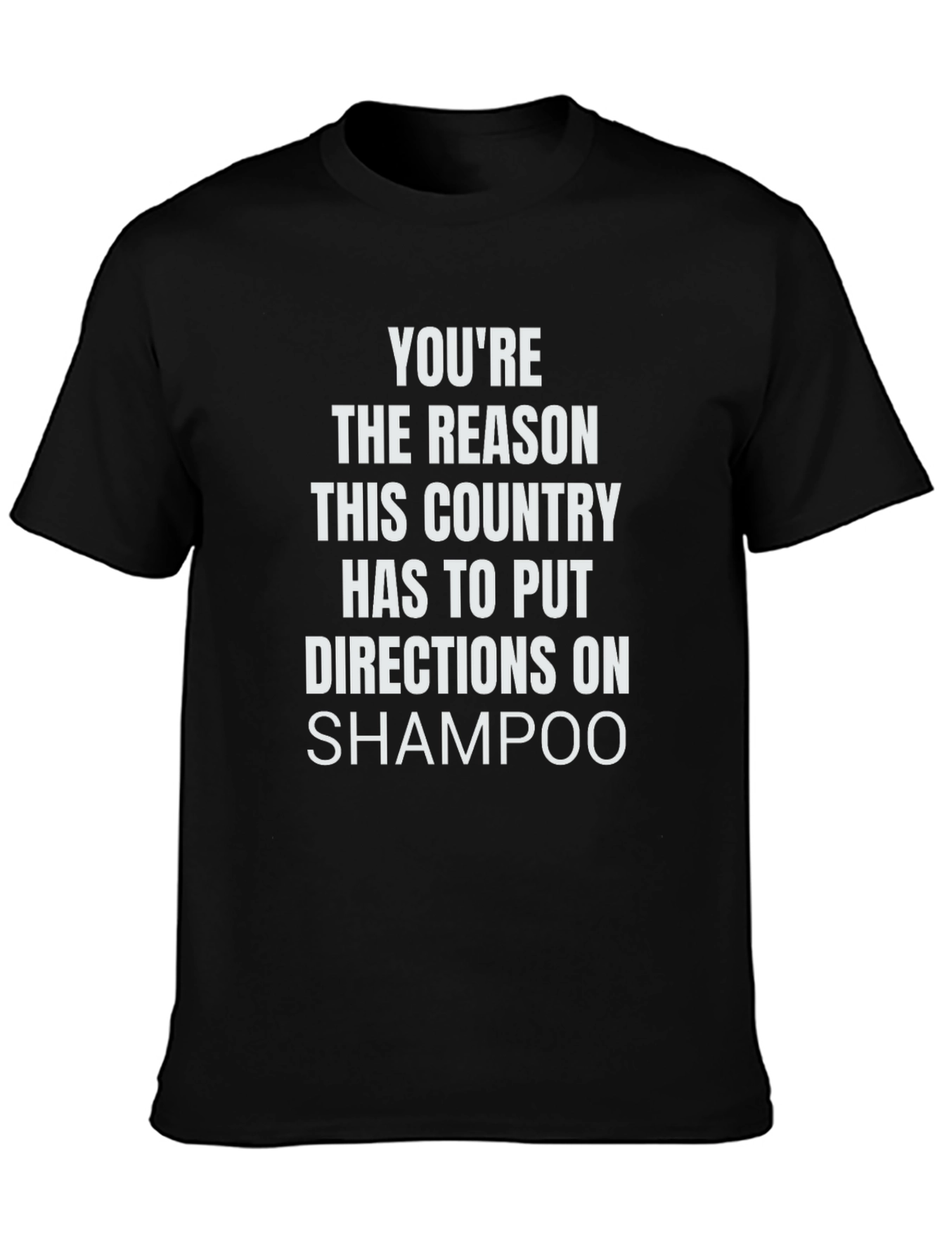 Humorous Graphic Tee: Shampoo Directions