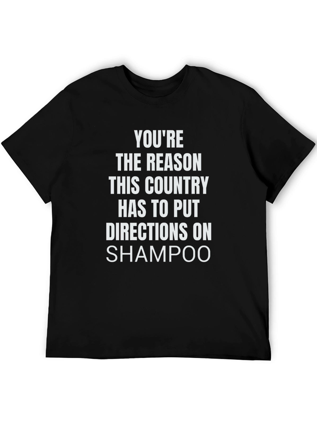 Humorous Graphic Tee: Shampoo Directions
