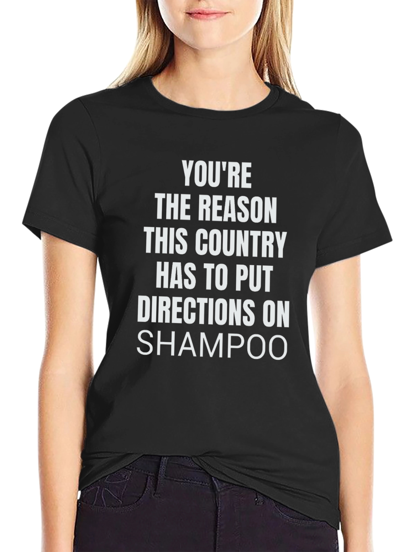 Humorous Graphic Tee: Shampoo Directions