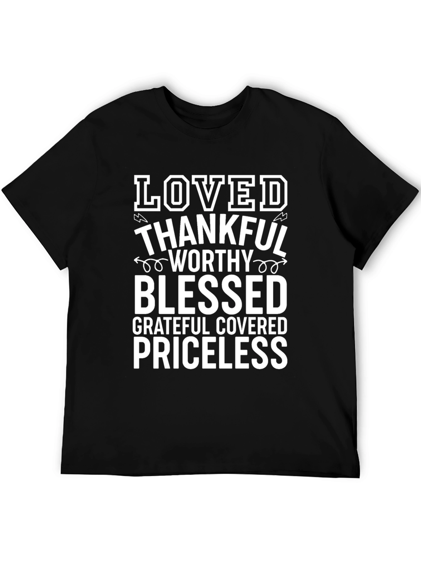 Loved Thankful Blessed Graphic T-Shirt
