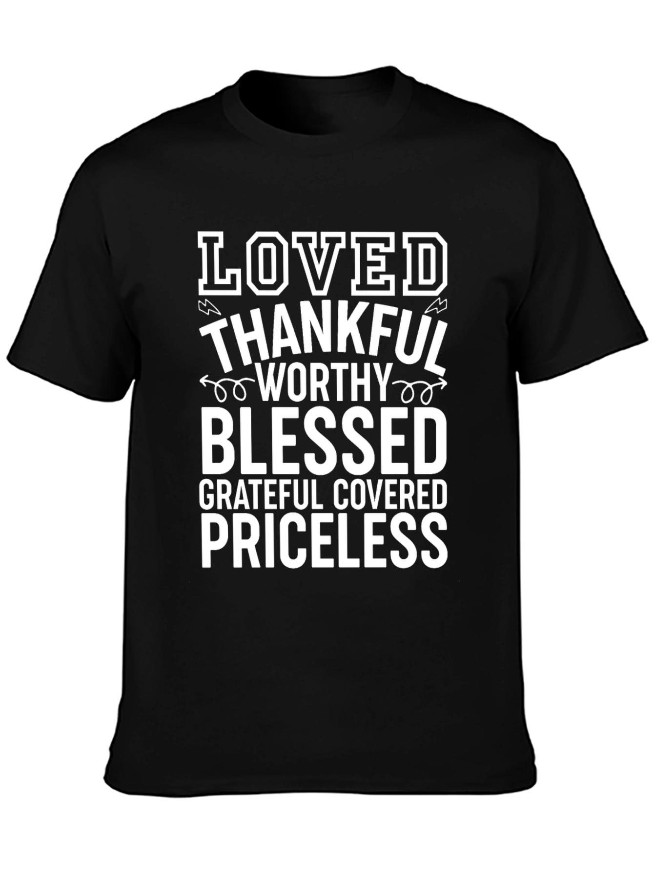 Loved Thankful Blessed Graphic T-Shirt