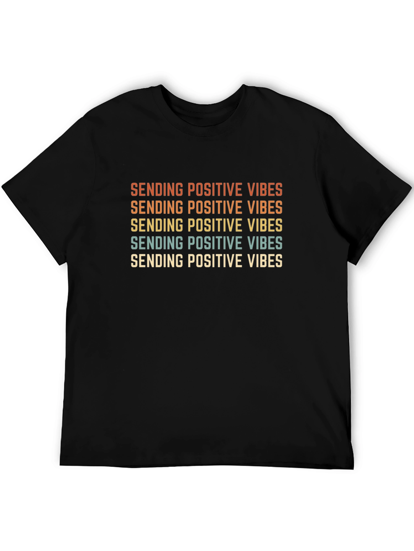 Positive Vibes Black Graphic T-Shirt