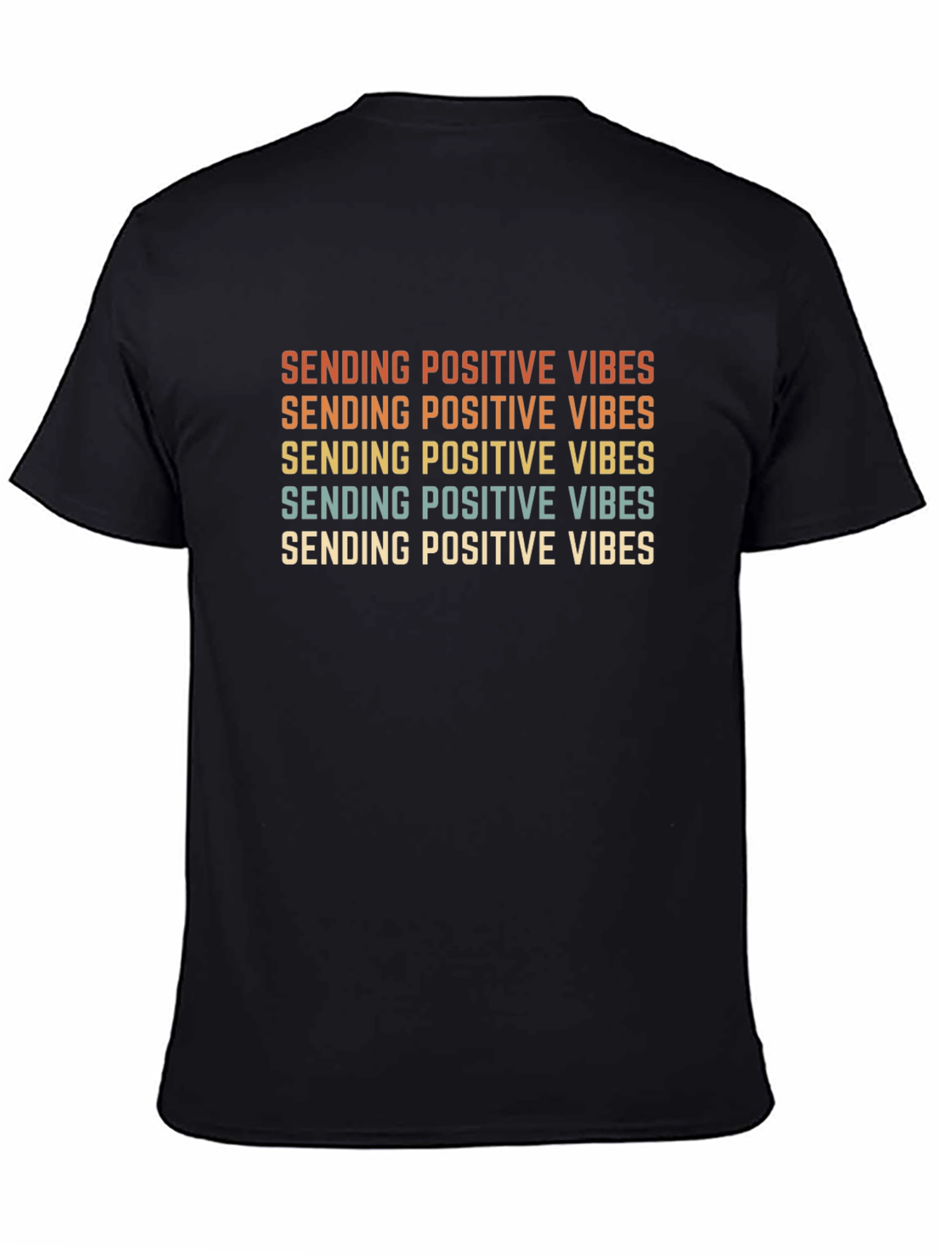 Positive Vibes Black Graphic T-Shirt