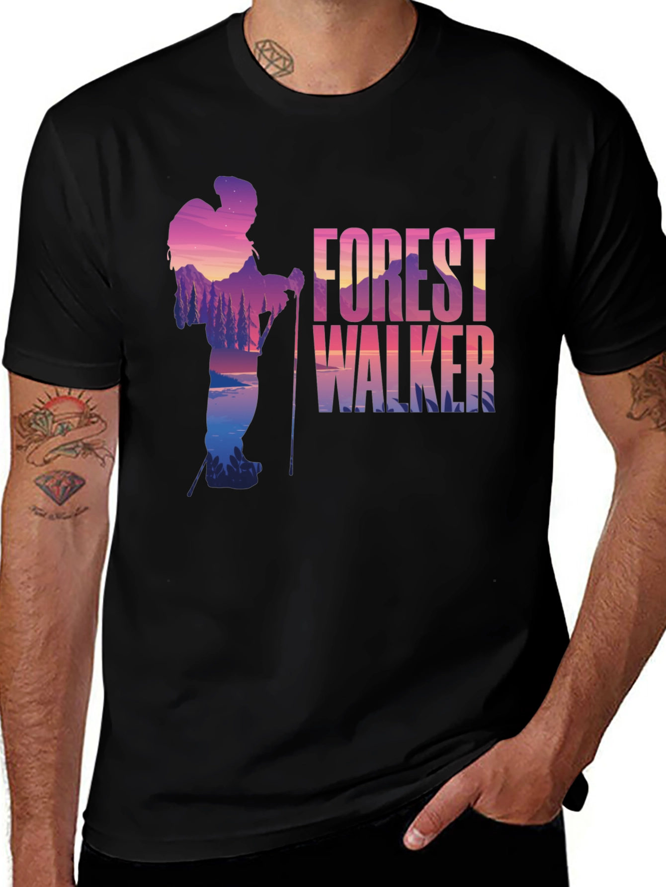 Forest Walker Graphic Tee - Nature Lovers T-Shirt