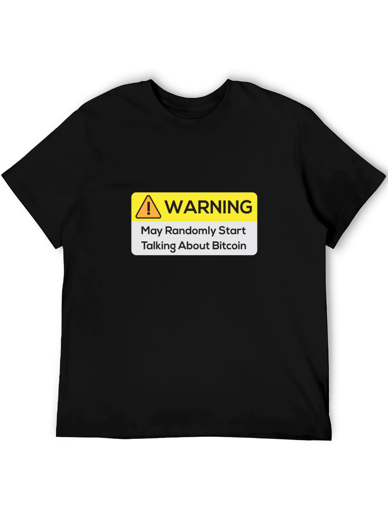 Warning Bitcoin T-Shirt - Crypto Investor Tee