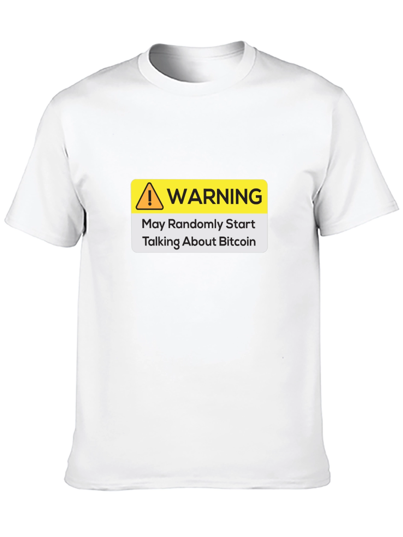 Warning Bitcoin T-Shirt - Crypto Investor Tee