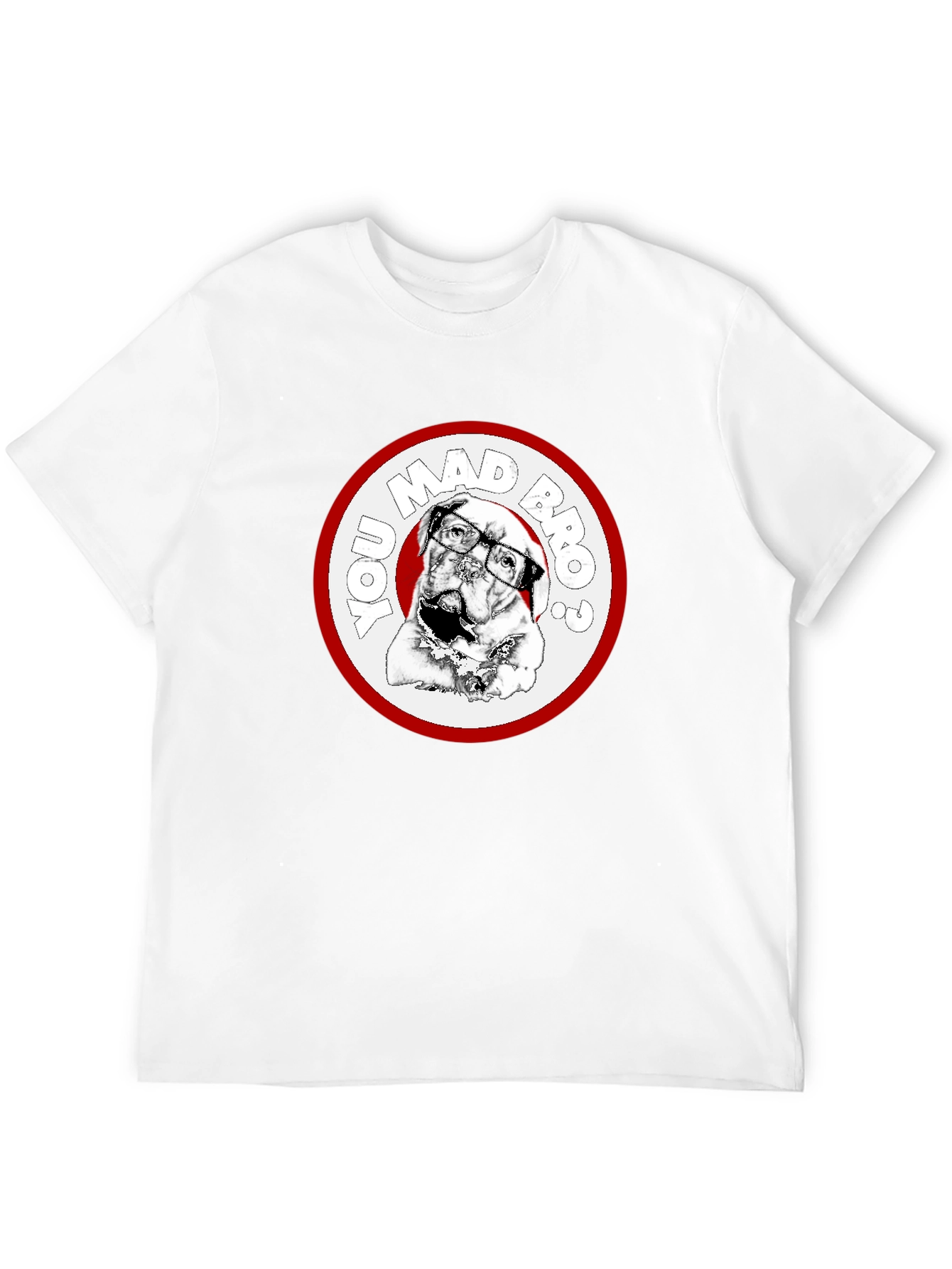 You Mad Bro? Dog Graphic Black T-Shirt