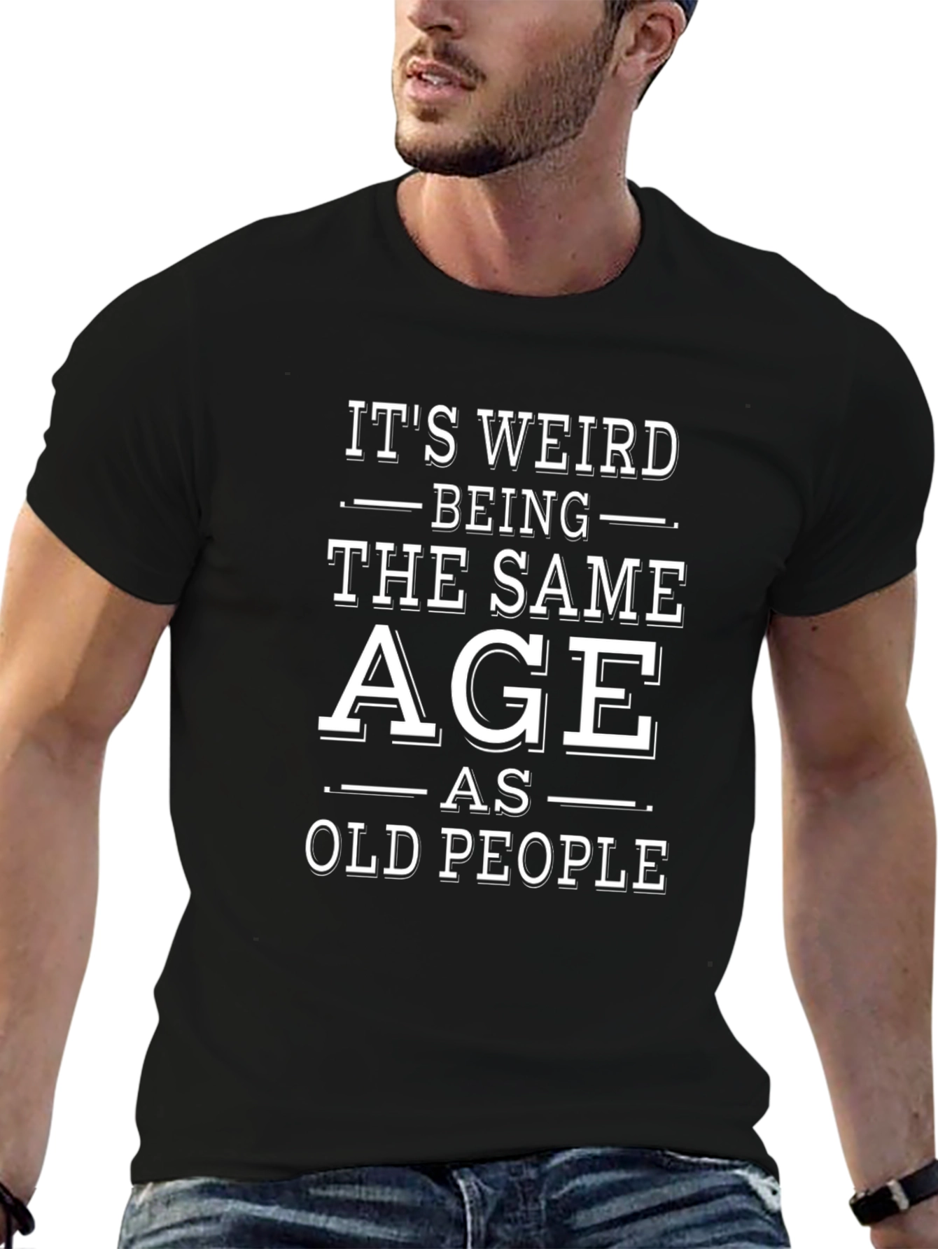 Funny Same Age as Old People Graphic Tee