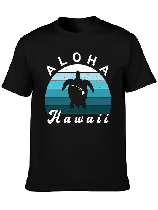 Aloha Hawaii Turtle Graphic Tee - Tropical Vibes