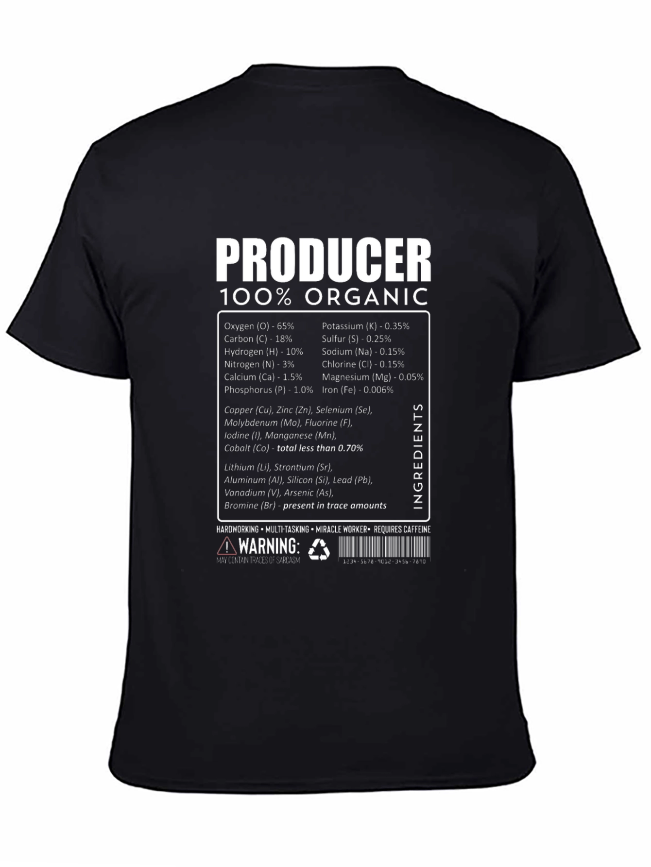 Producer 100% Organic Ingredients T-Shirt