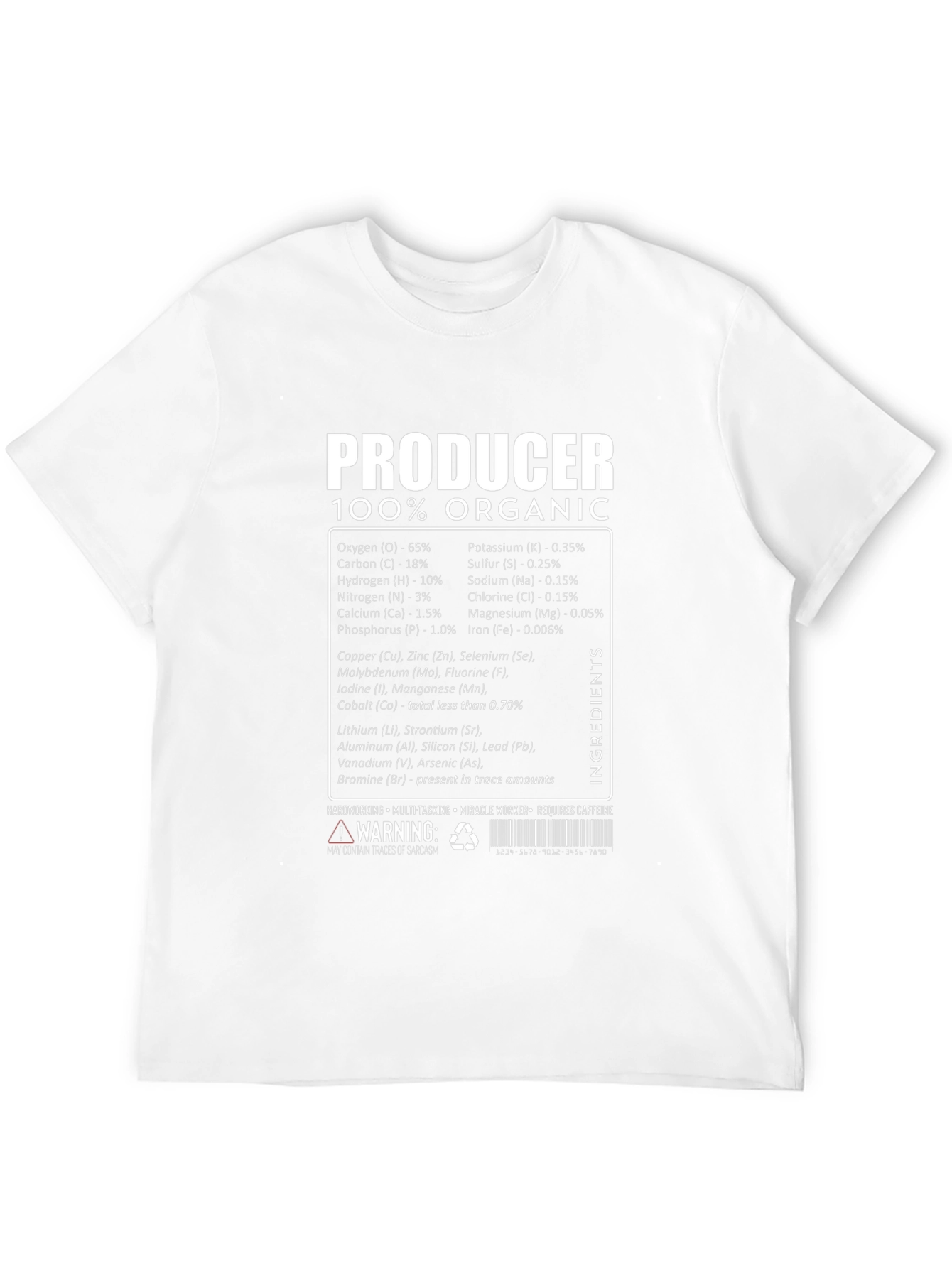 Producer 100% Organic Ingredients T-Shirt