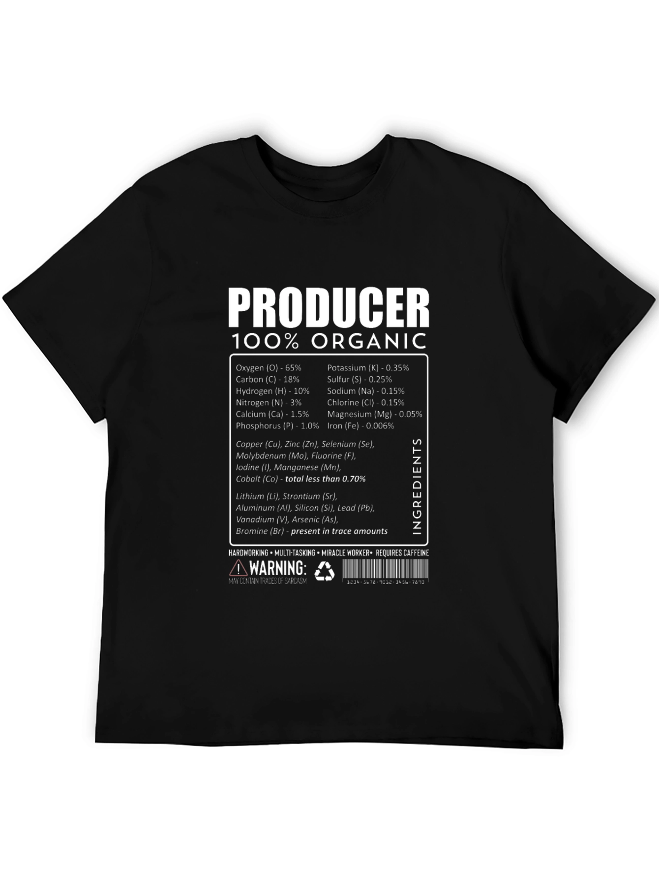 Producer 100% Organic Ingredients T-Shirt