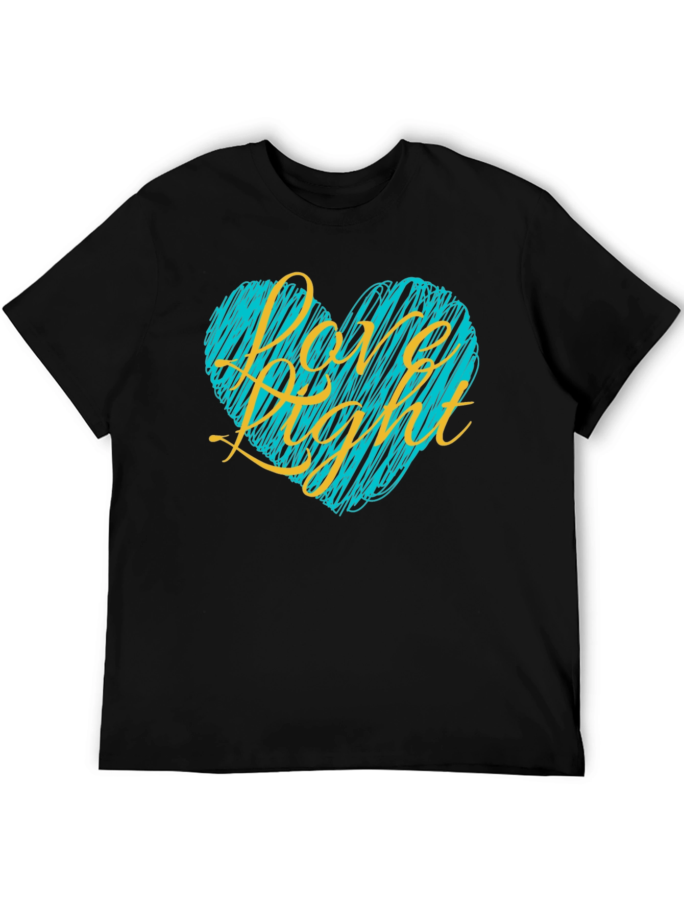 Love Light Heart Graphic Tee - Black T-Shirt