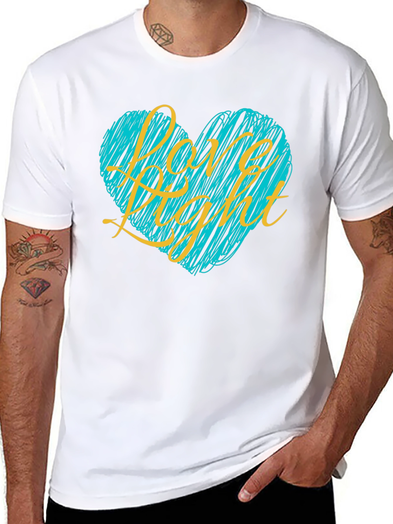 Love Light Heart Graphic Tee - Black T-Shirt