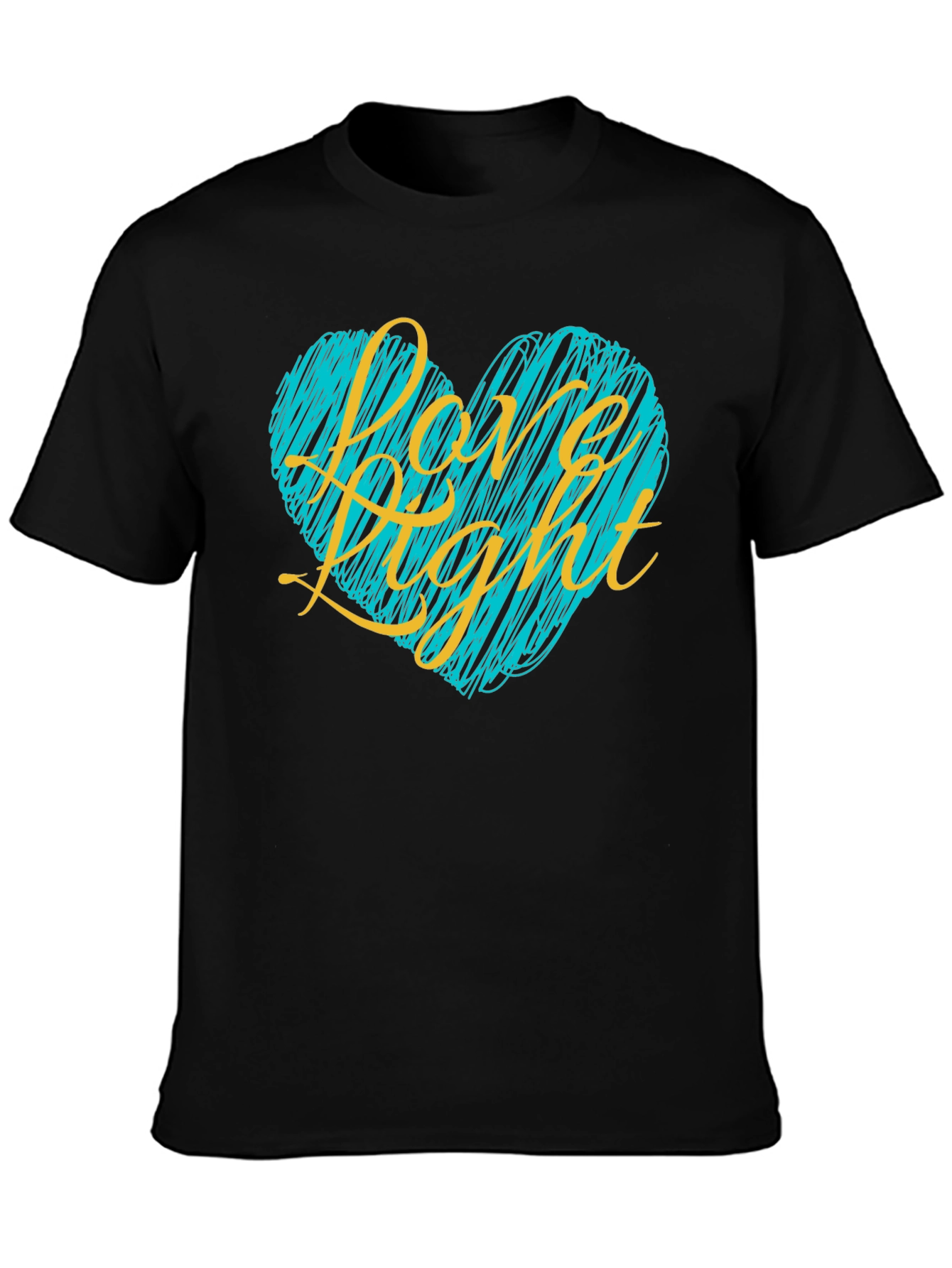 Love Light Heart Graphic Tee - Black T-Shirt