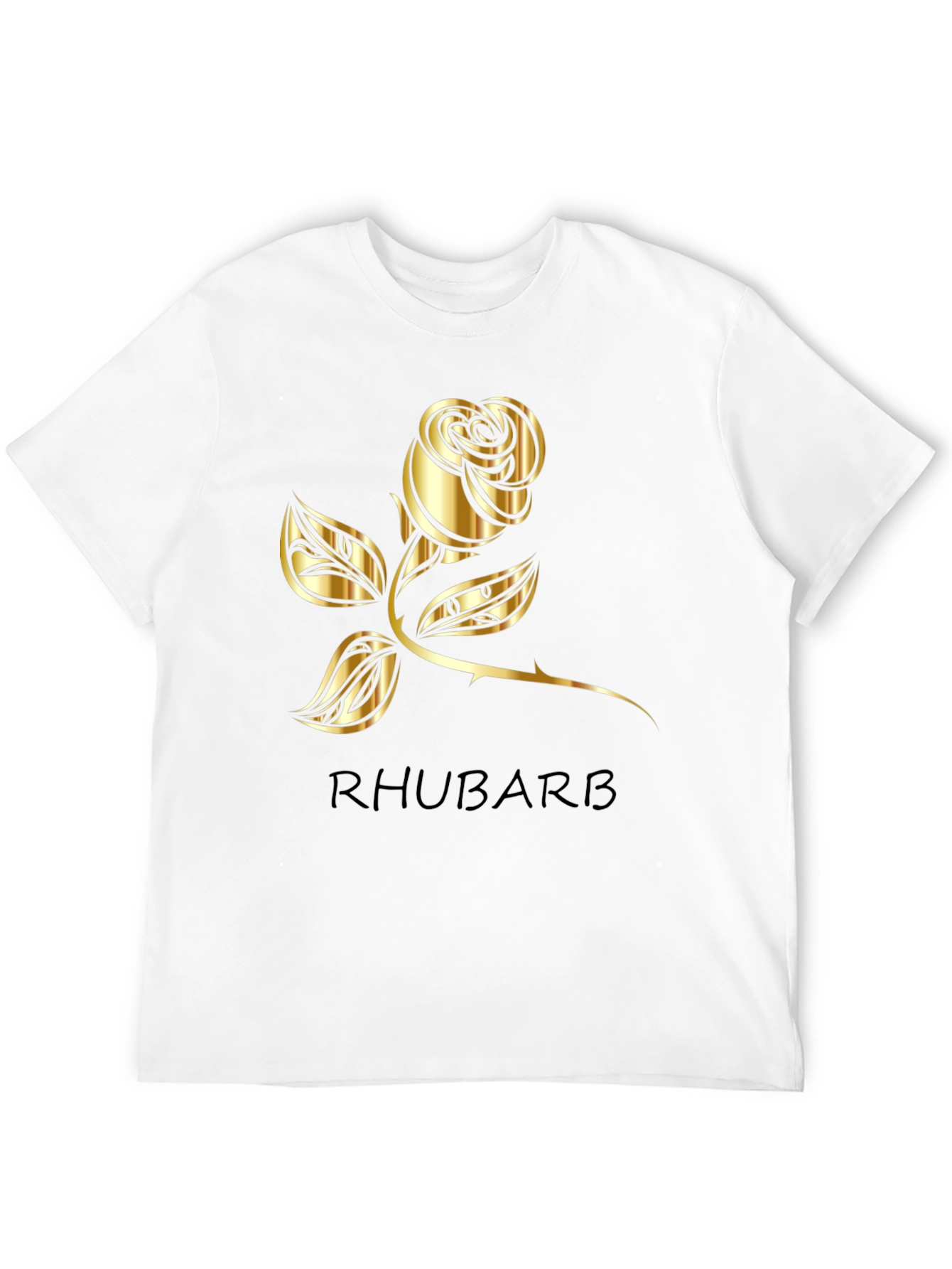 Rhubarb Rose Graphic Tee - Black T-Shirt