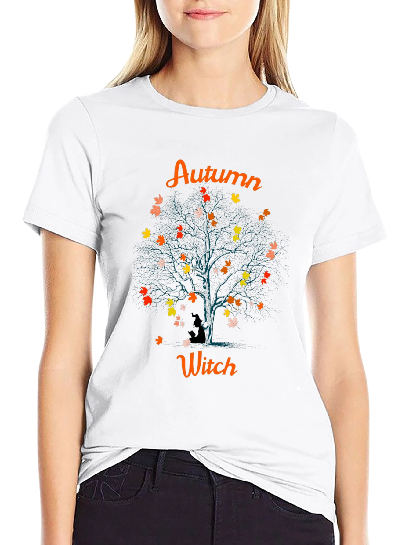 Autumn Witch Tree T-Shirt