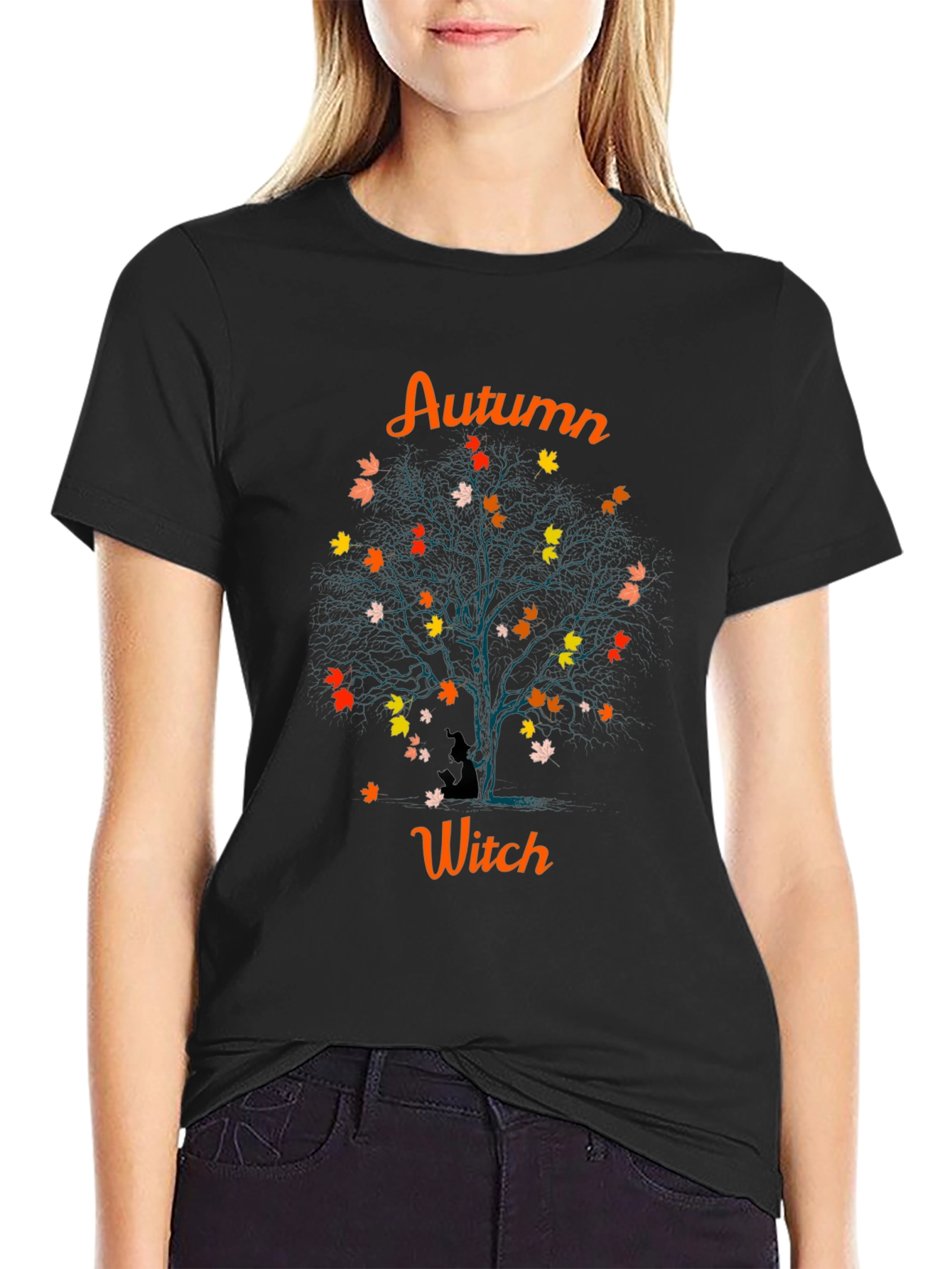 Autumn Witch Tree T-Shirt