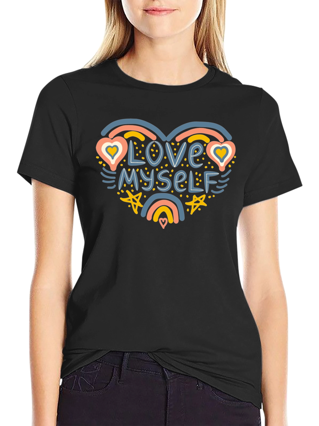 Love Myself Graphic T-Shirt - Black