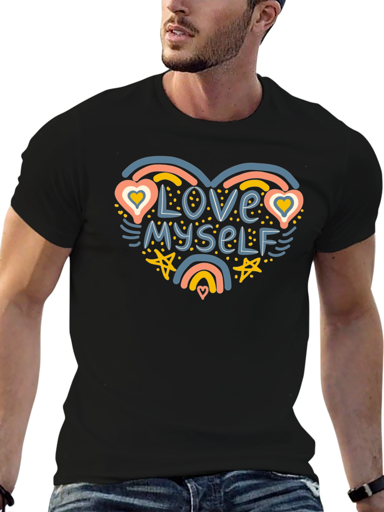 Love Myself Graphic T-Shirt - Black