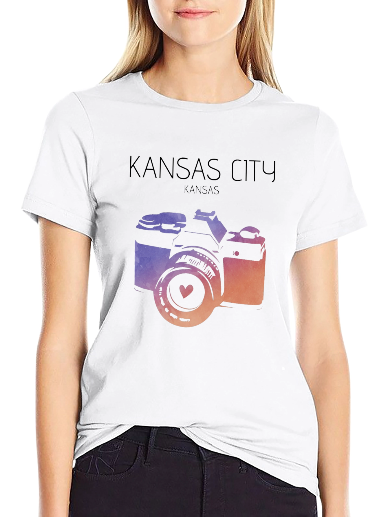 Kansas City Camera Graphic Tee - Black