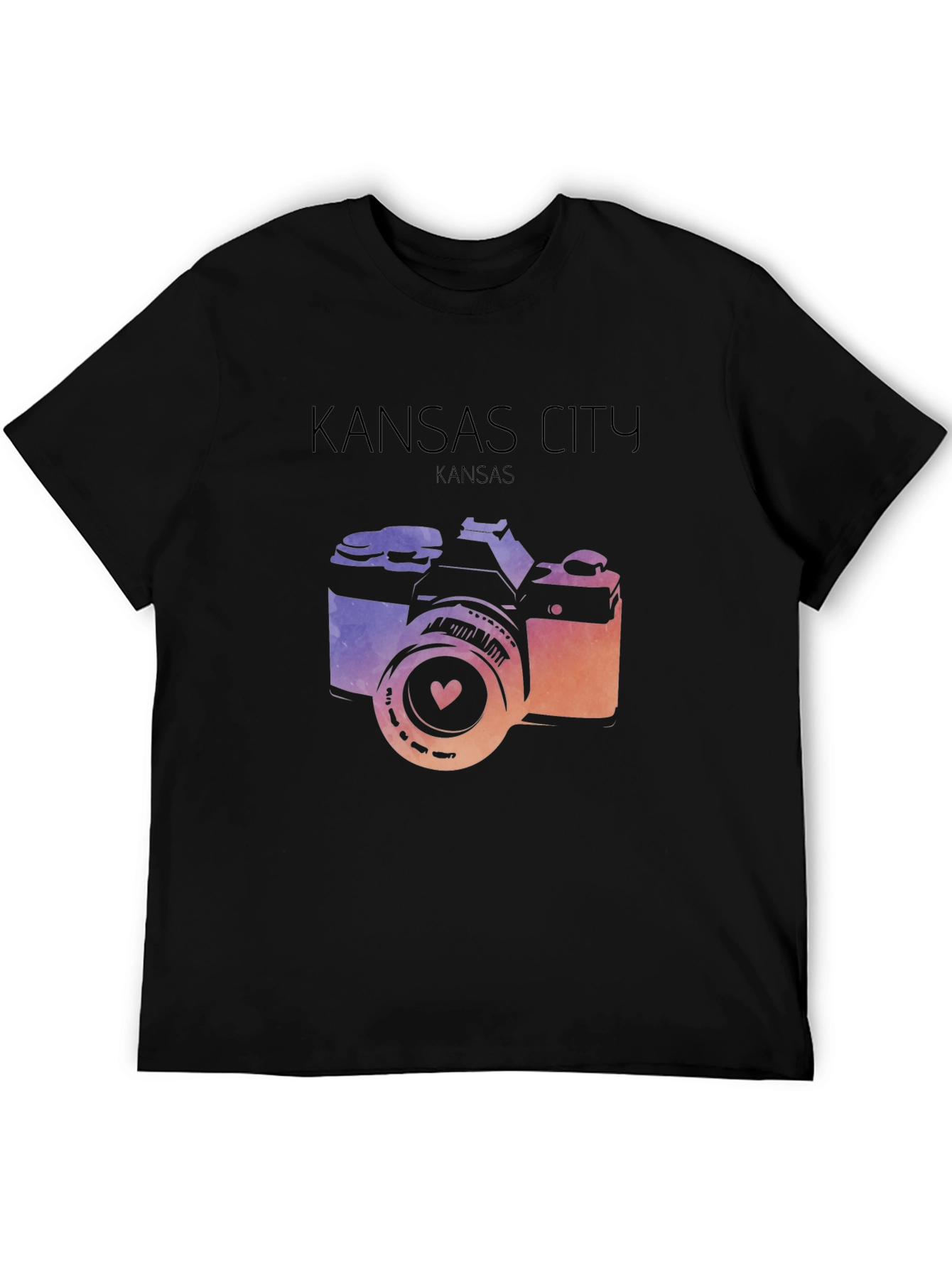 Kansas City Camera Graphic Tee - Black
