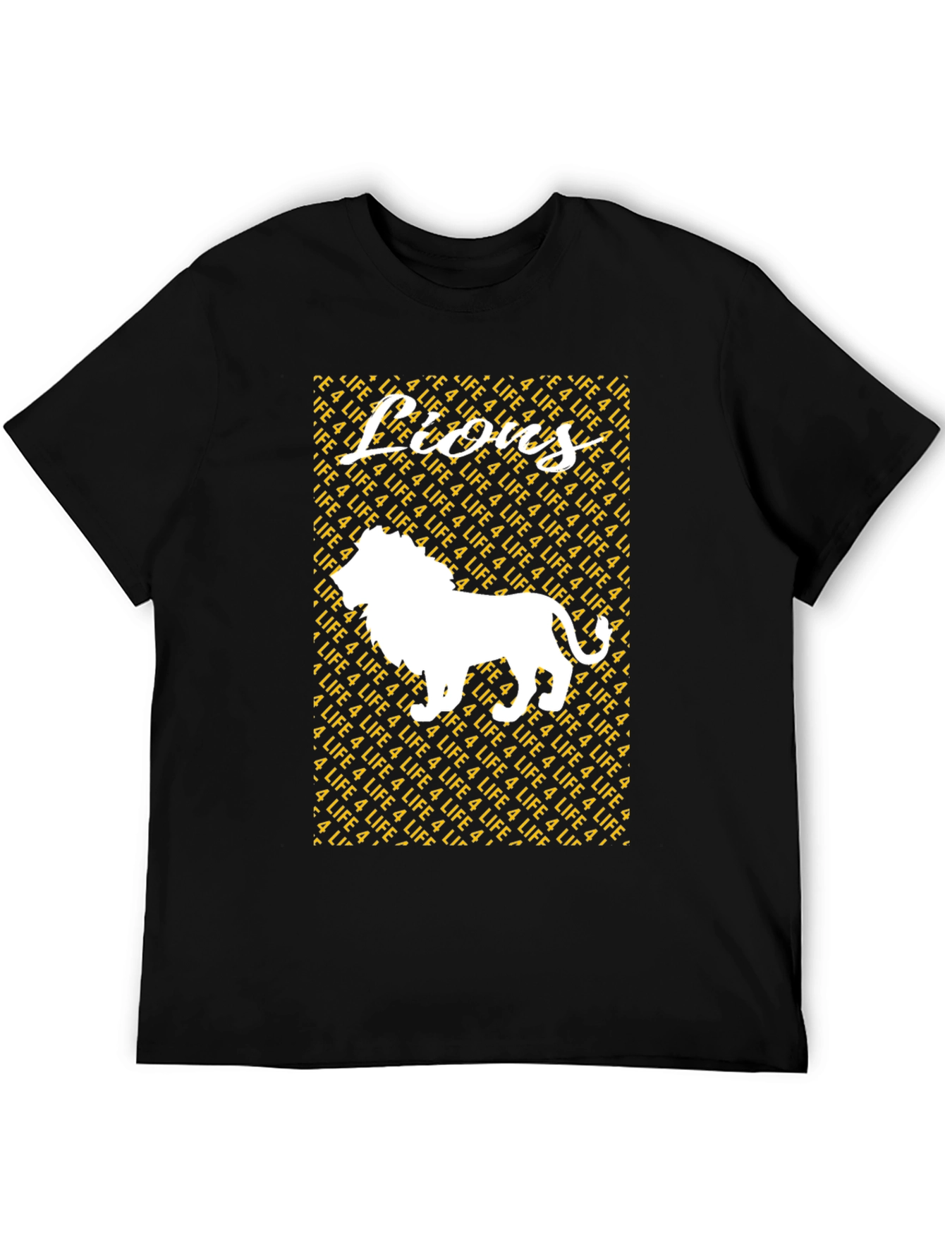 Lions 4 Life Graphic T-Shirt - Black
