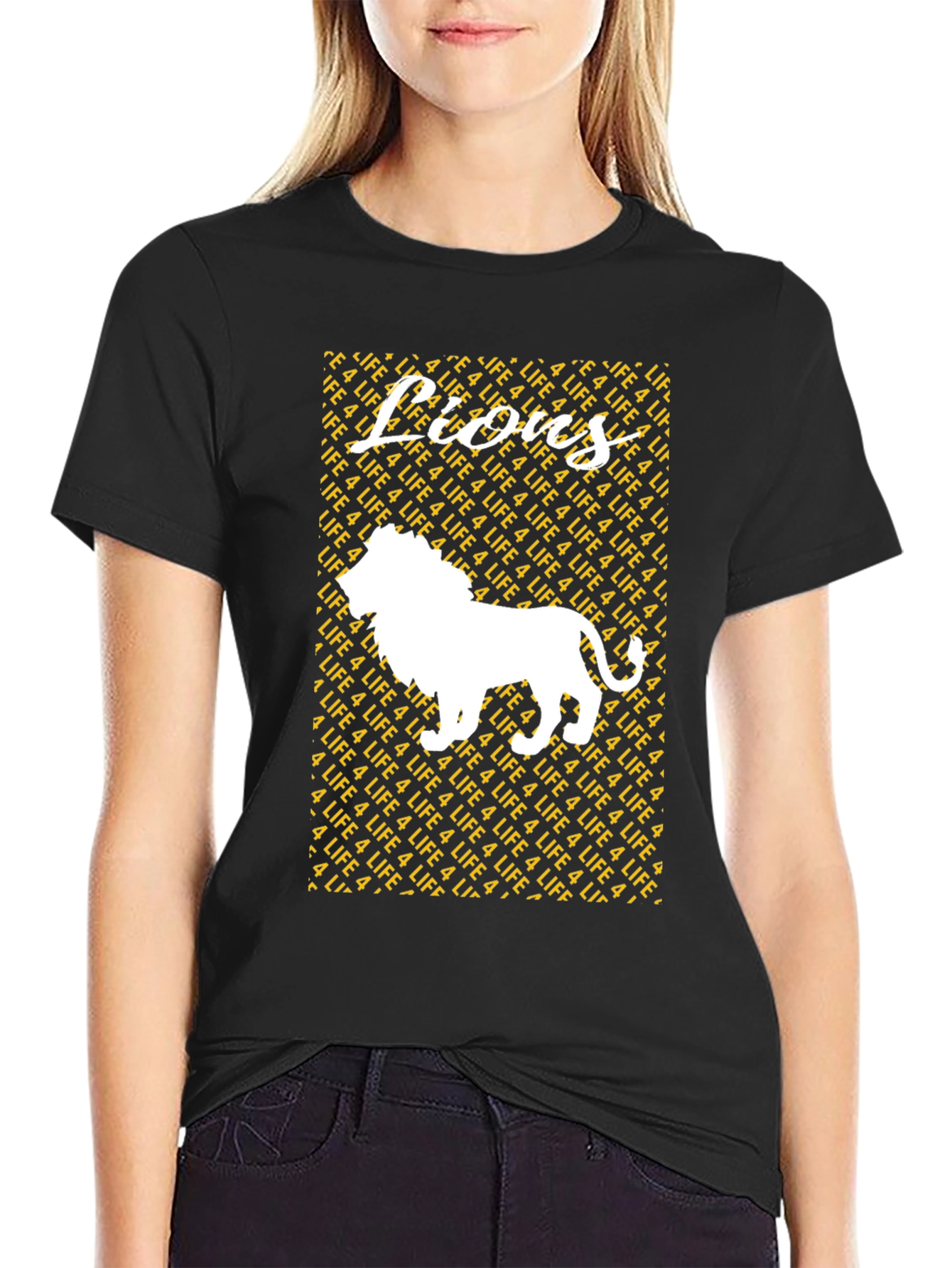 Lions 4 Life Graphic T-Shirt - Black