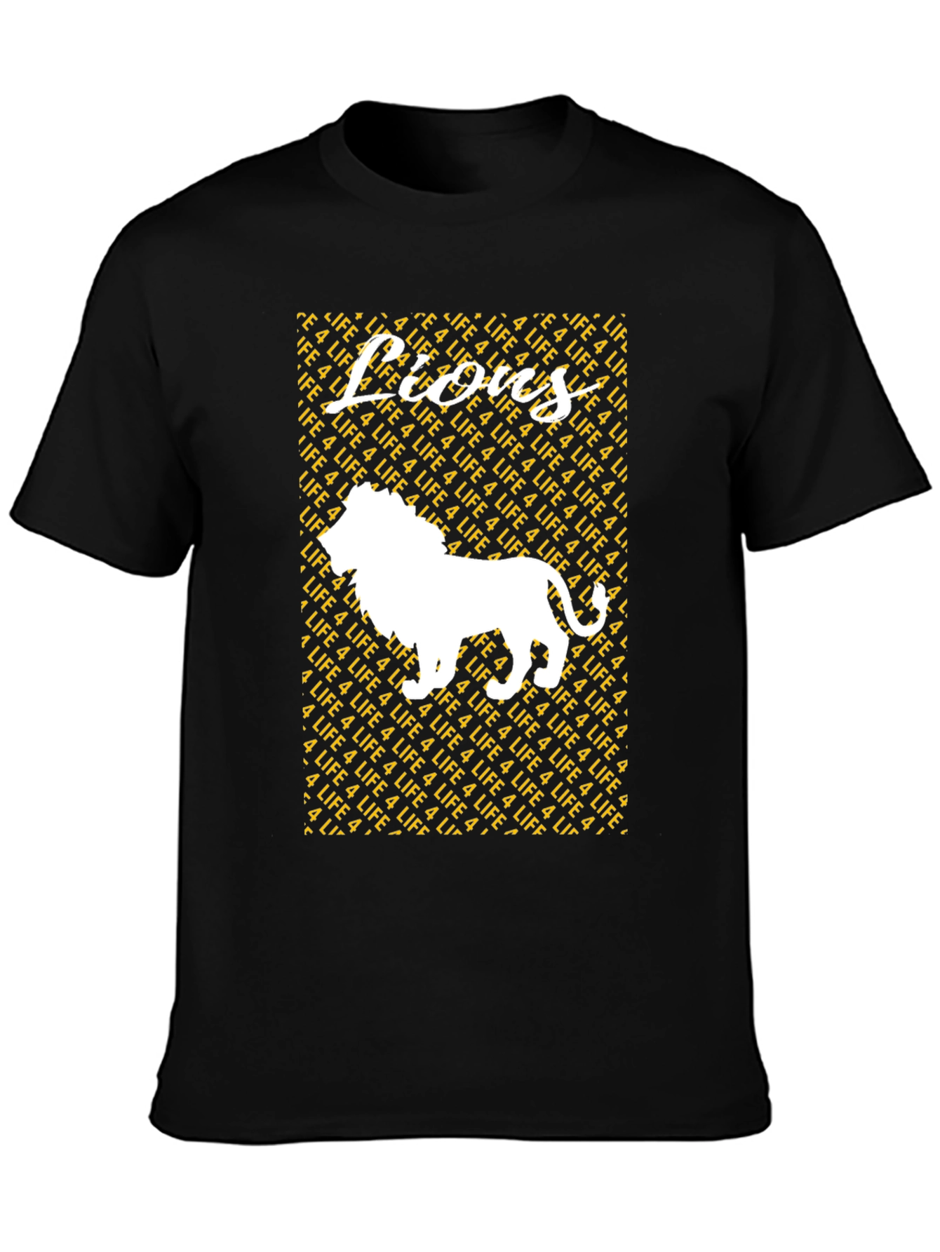 Lions 4 Life Graphic T-Shirt - Black