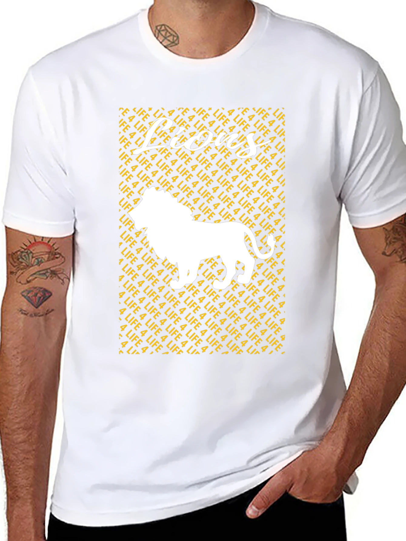 Lions 4 Life Graphic T-Shirt - Black