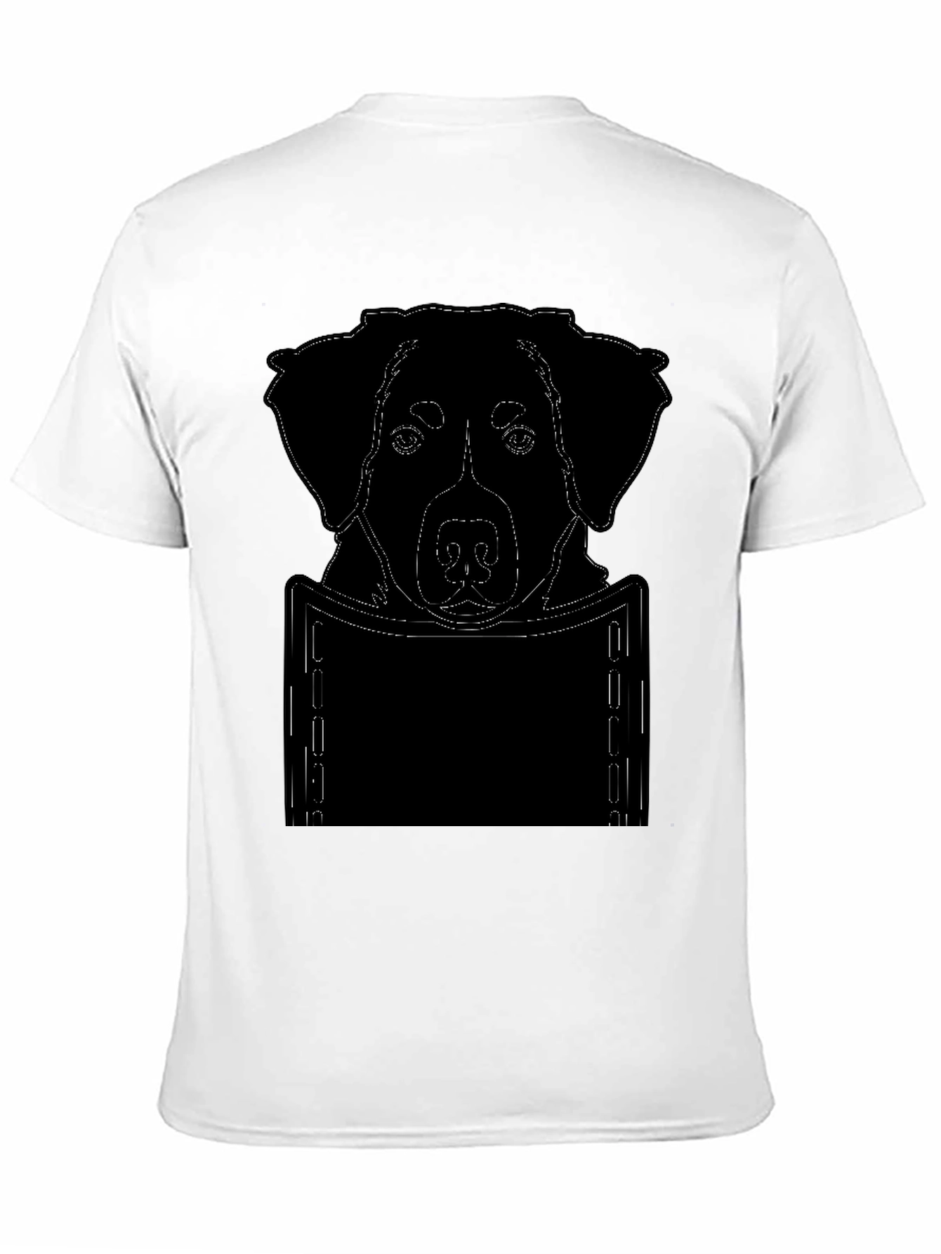 Dog Pocket Print T-Shirt - Cute Animal Lover Tee