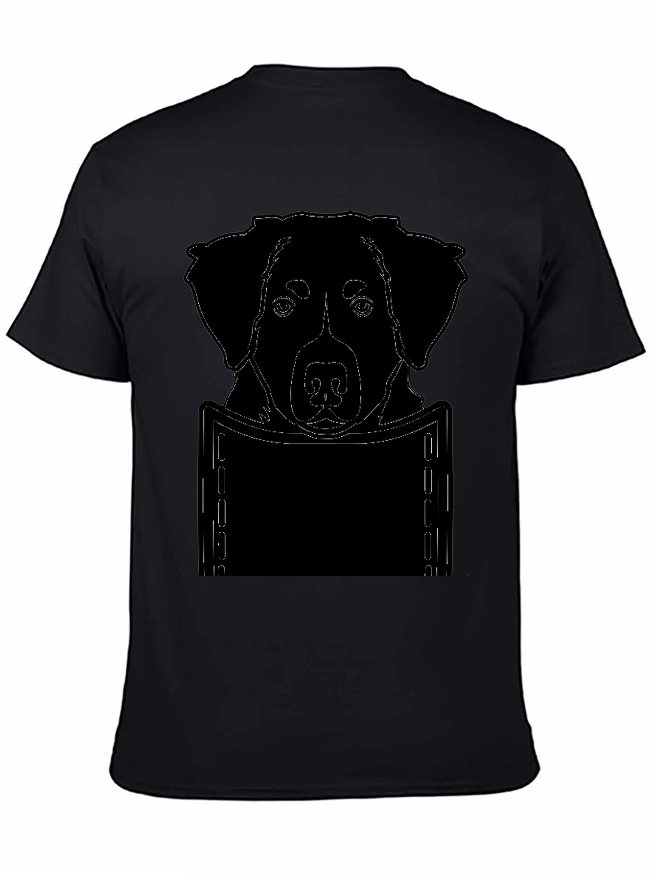 Dog Pocket Print T-Shirt - Cute Animal Lover Tee