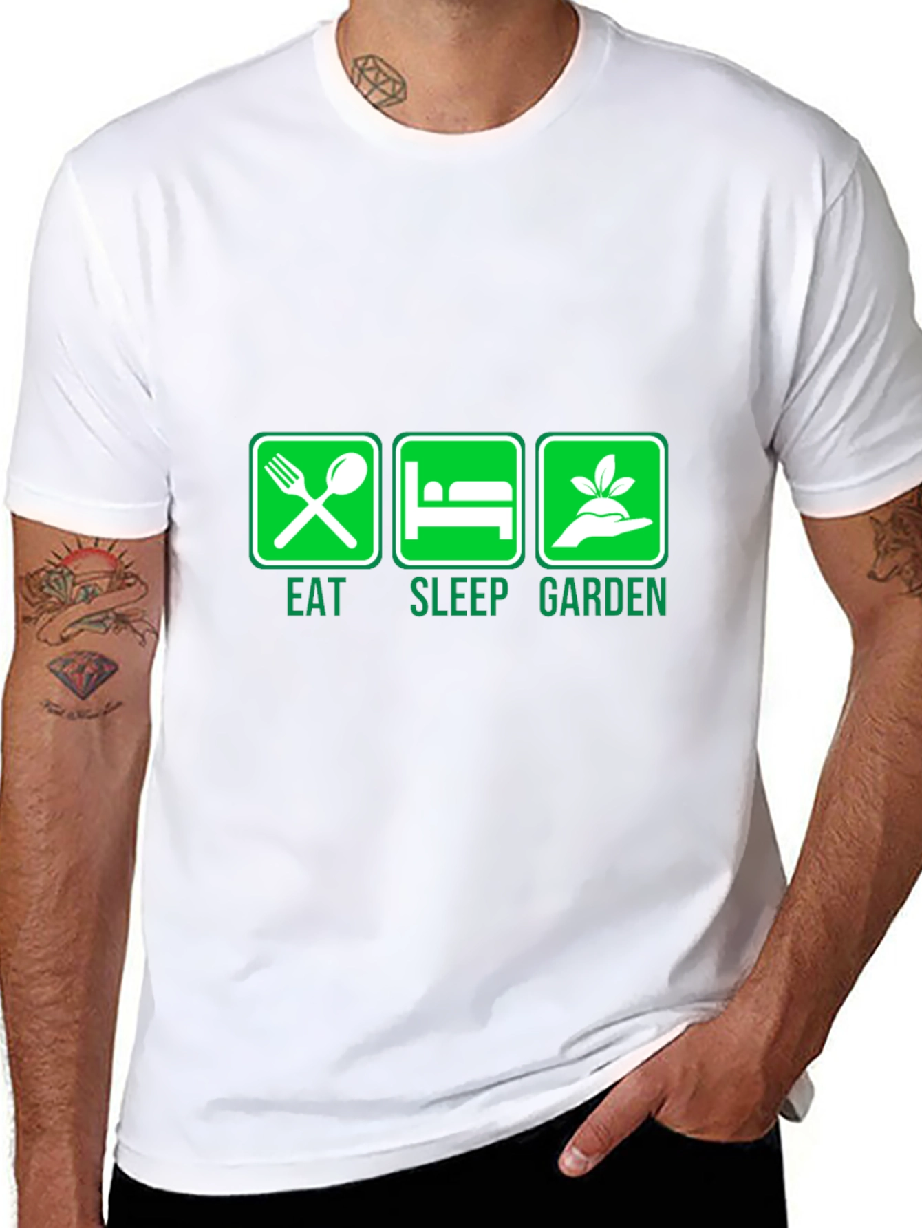 Eat Sleep Garden Graphic T-Shirt